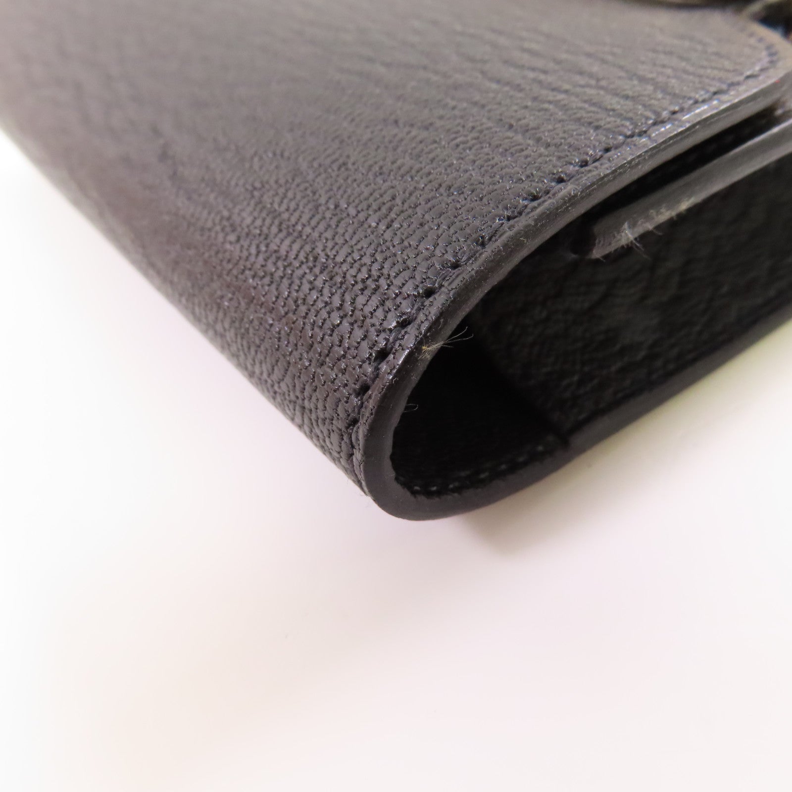 HERMES 【激減優惠】Chevre皮革Rolis Slim金扣錢包Noir