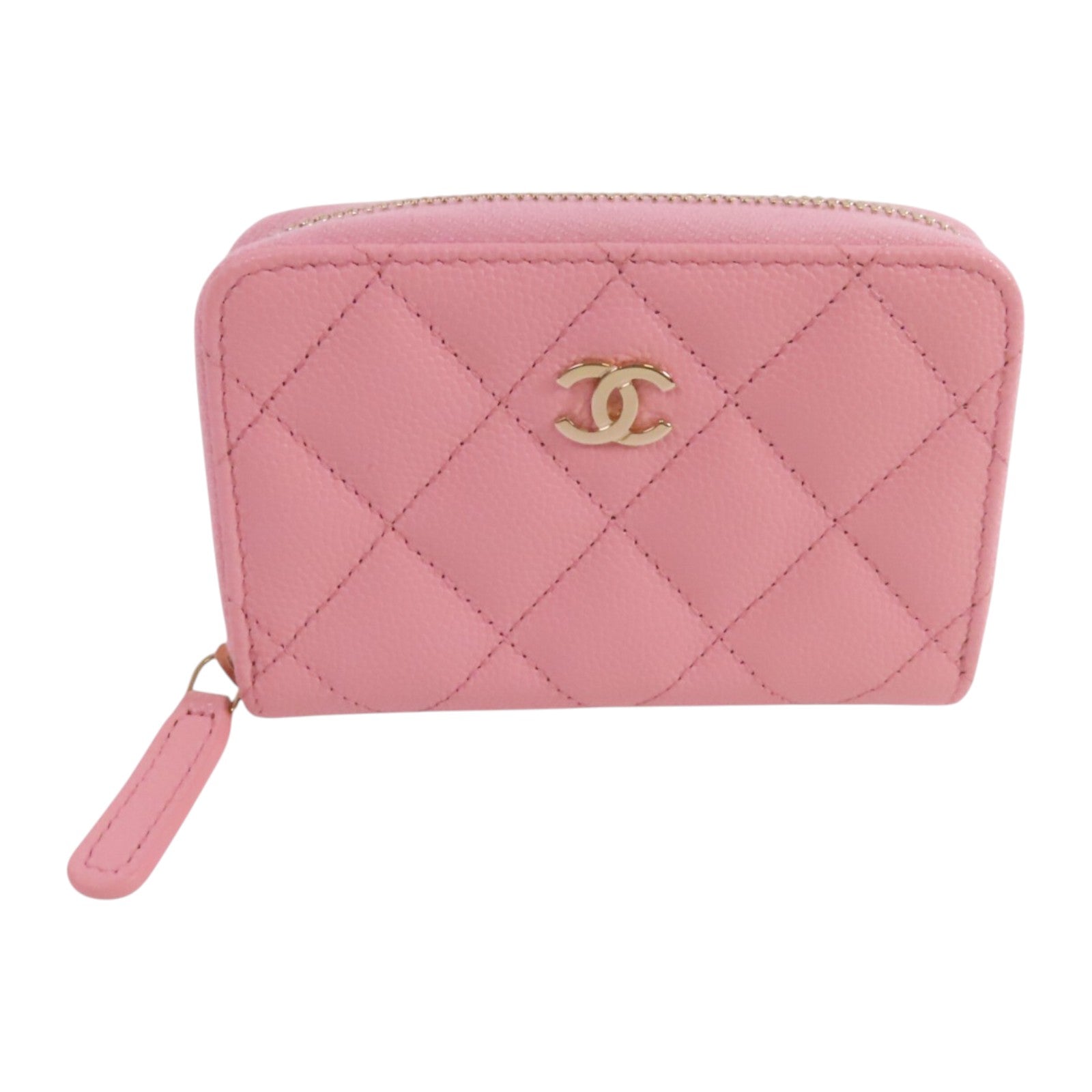 CHANEL 牛皮皮革Coins Card Case金扣零錢卡套