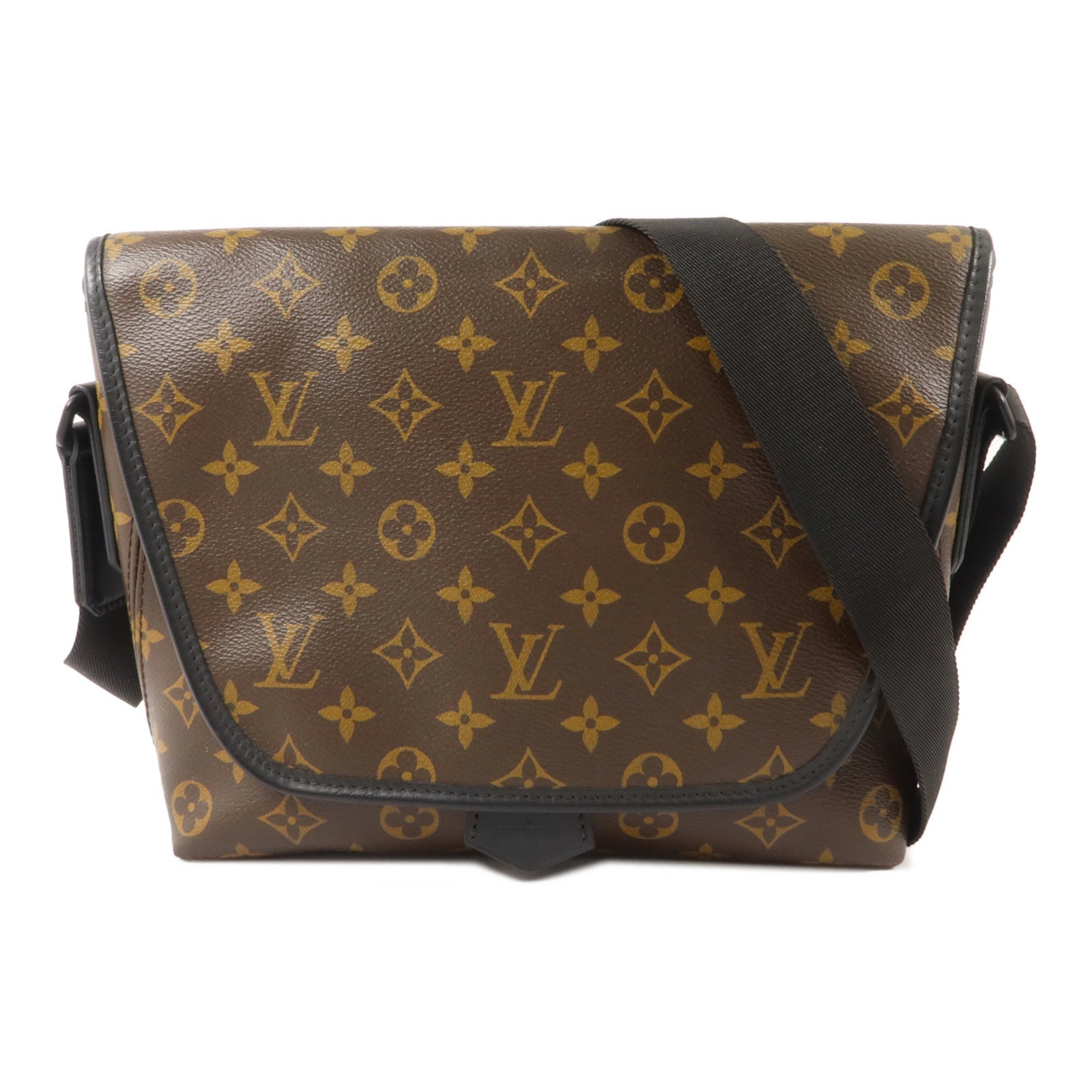 LOUIS VUITTON Monogram Macassar Magnetic Messenger Bag肩背袋棕色
