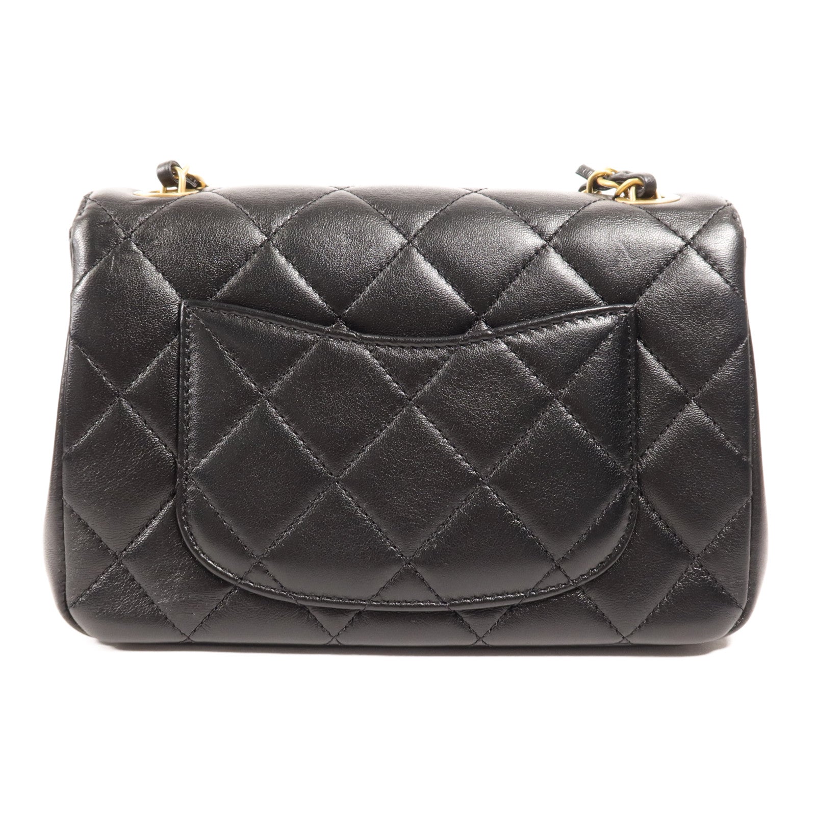CHANEL 【激減優惠】羊皮皮革Matelasse Mini Flap Bag金扣鏈帶肩背袋