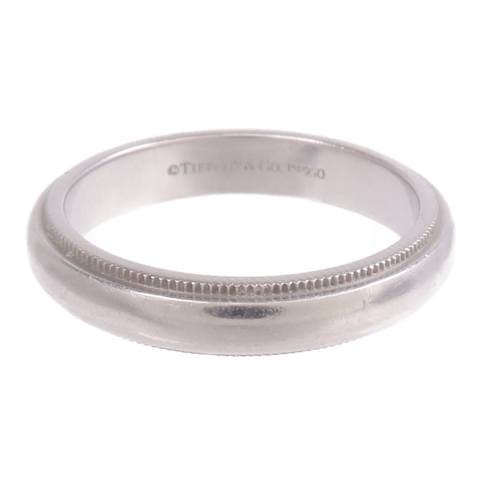 TIFFANY&CO PT950鉑金Milgrain Ring戒指US#7.75