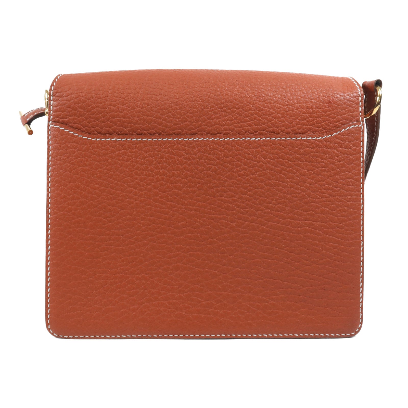 HERMES Clemence皮革Roulis 23金扣肩背袋Sanguine