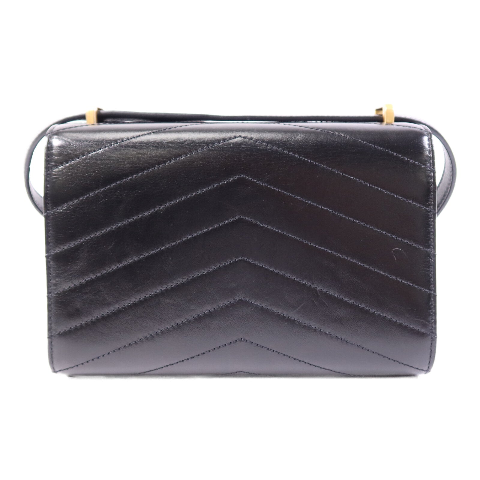 CHANEL 牛皮皮革Chevron Medal Flap Bag金扣鏈帶肩背袋