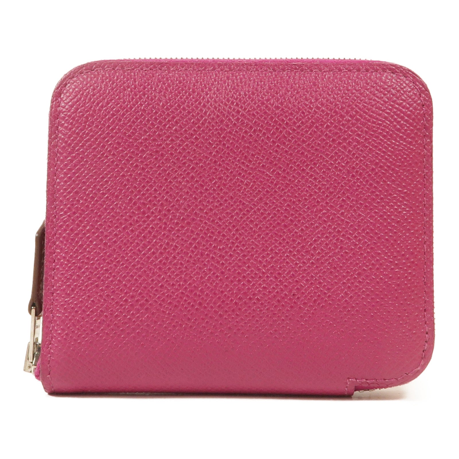 HERMES Epsom皮革Silk In Compact Wallet錢包Rose Pourpre