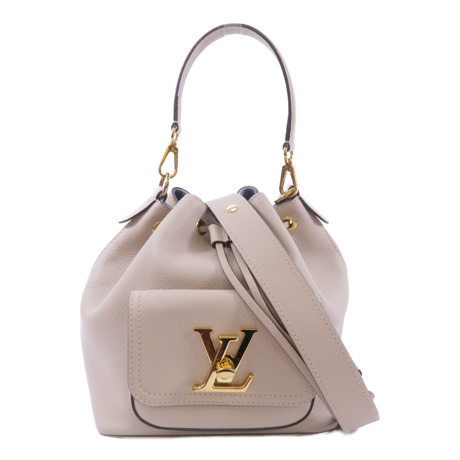 LOUIS VUITTON 牛皮皮革Lockme Bucket手挽肩背兩用袋