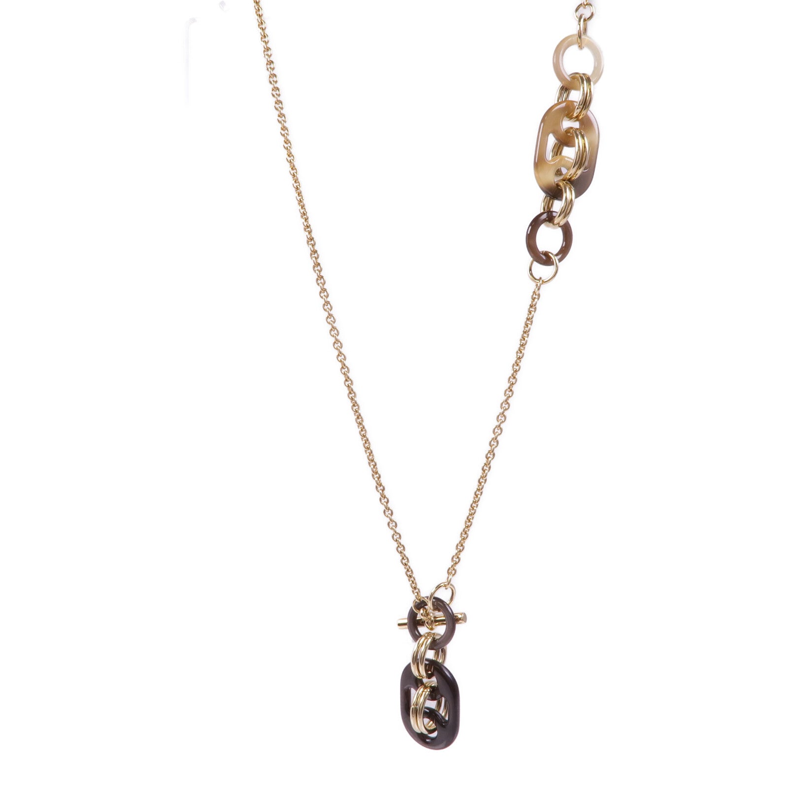 HERMES 金屬/水牛角Necklace項鍊
