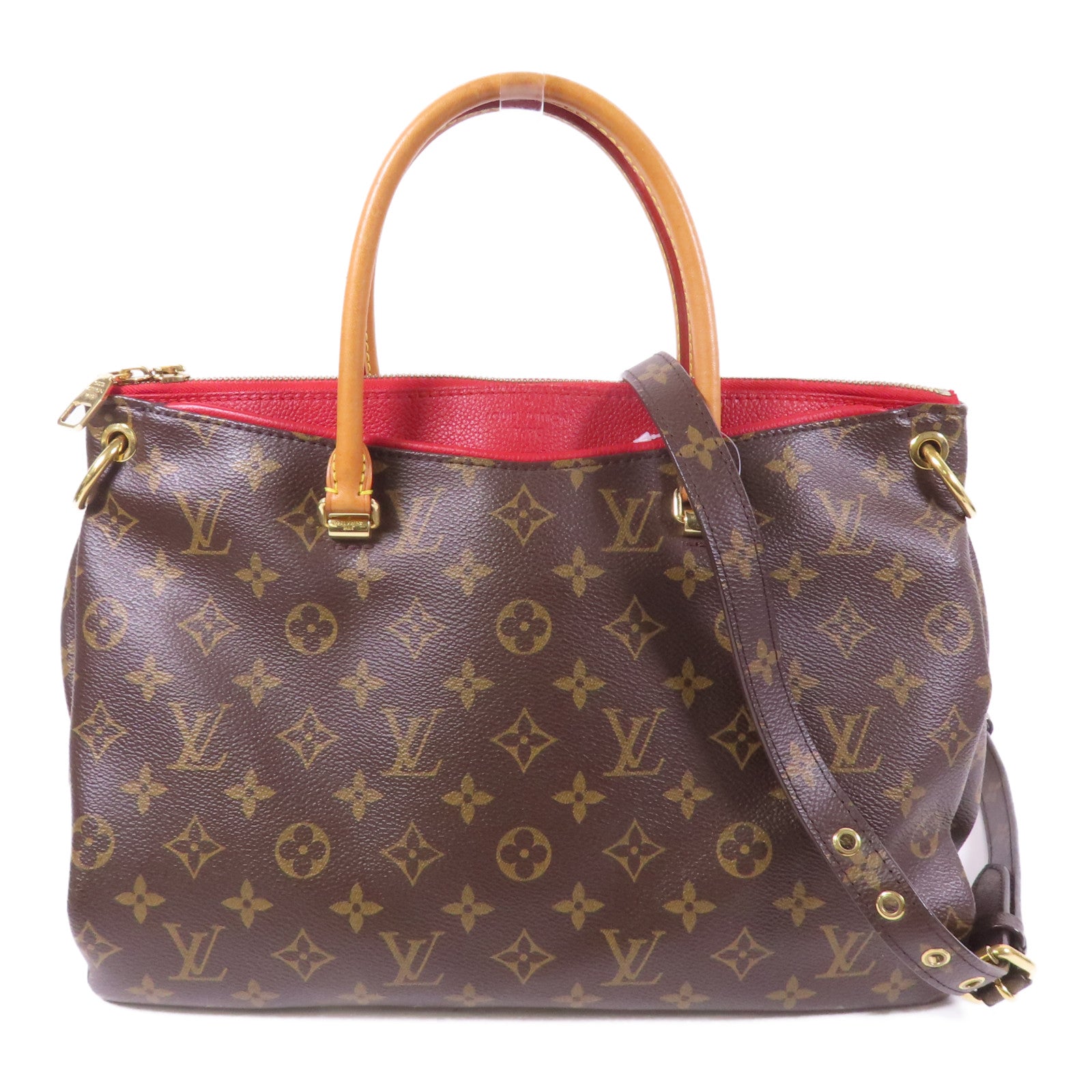 LOUIS VUITTON Monogram Pallas金扣手挽肩背兩用袋