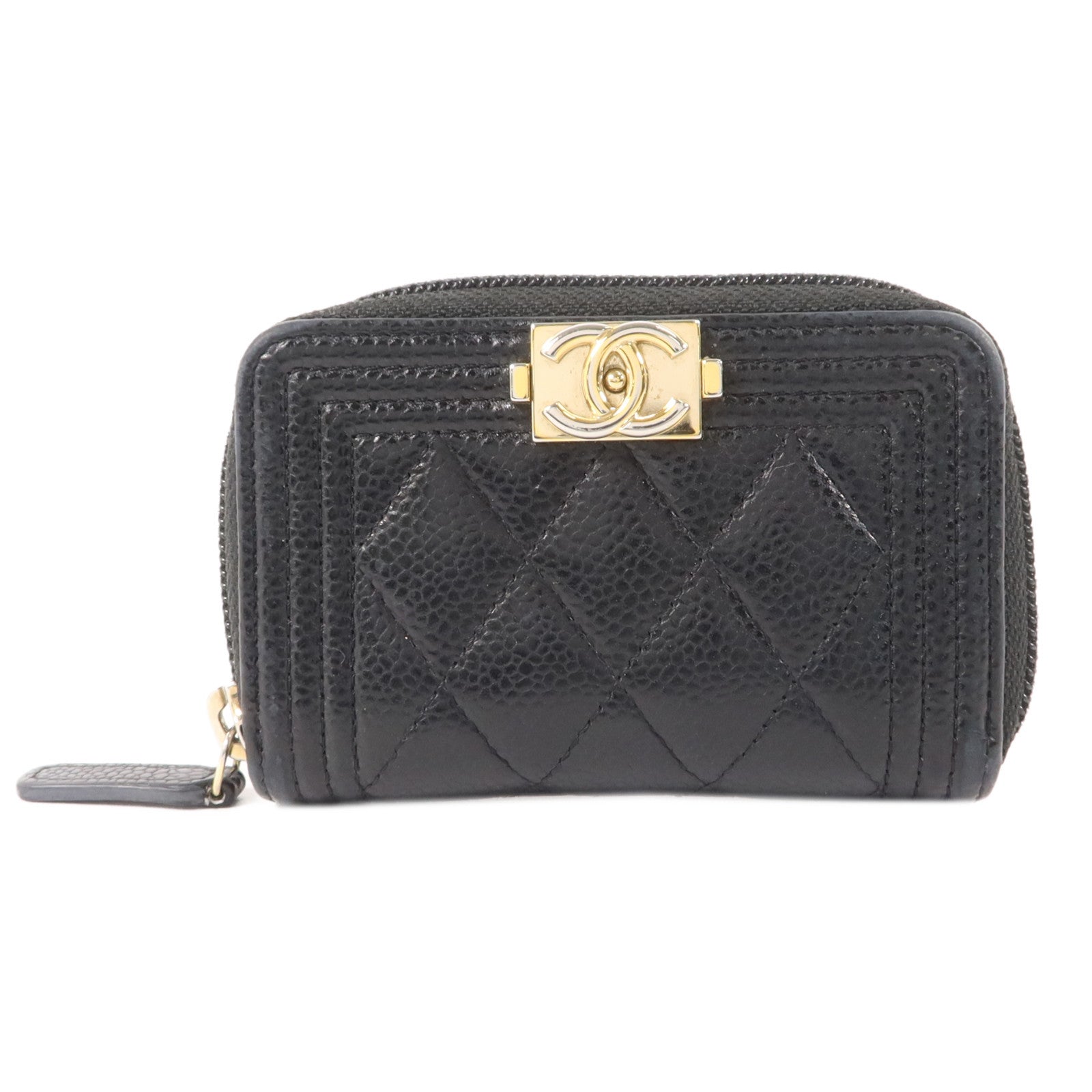 CHANEL 牛皮皮革Boy Chanel Zipped Coin Purse零錢包