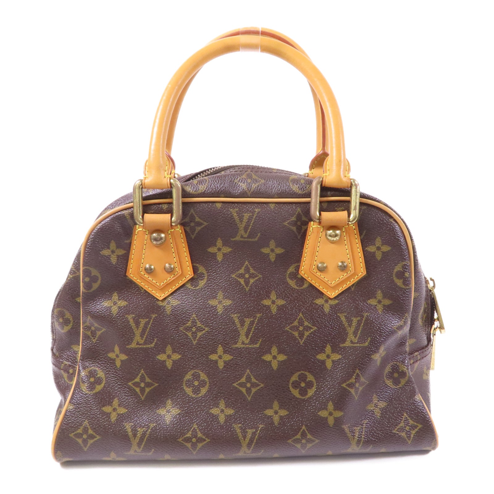 LOUIS VUITTON Monogram Manhattan PM手挽袋棕色