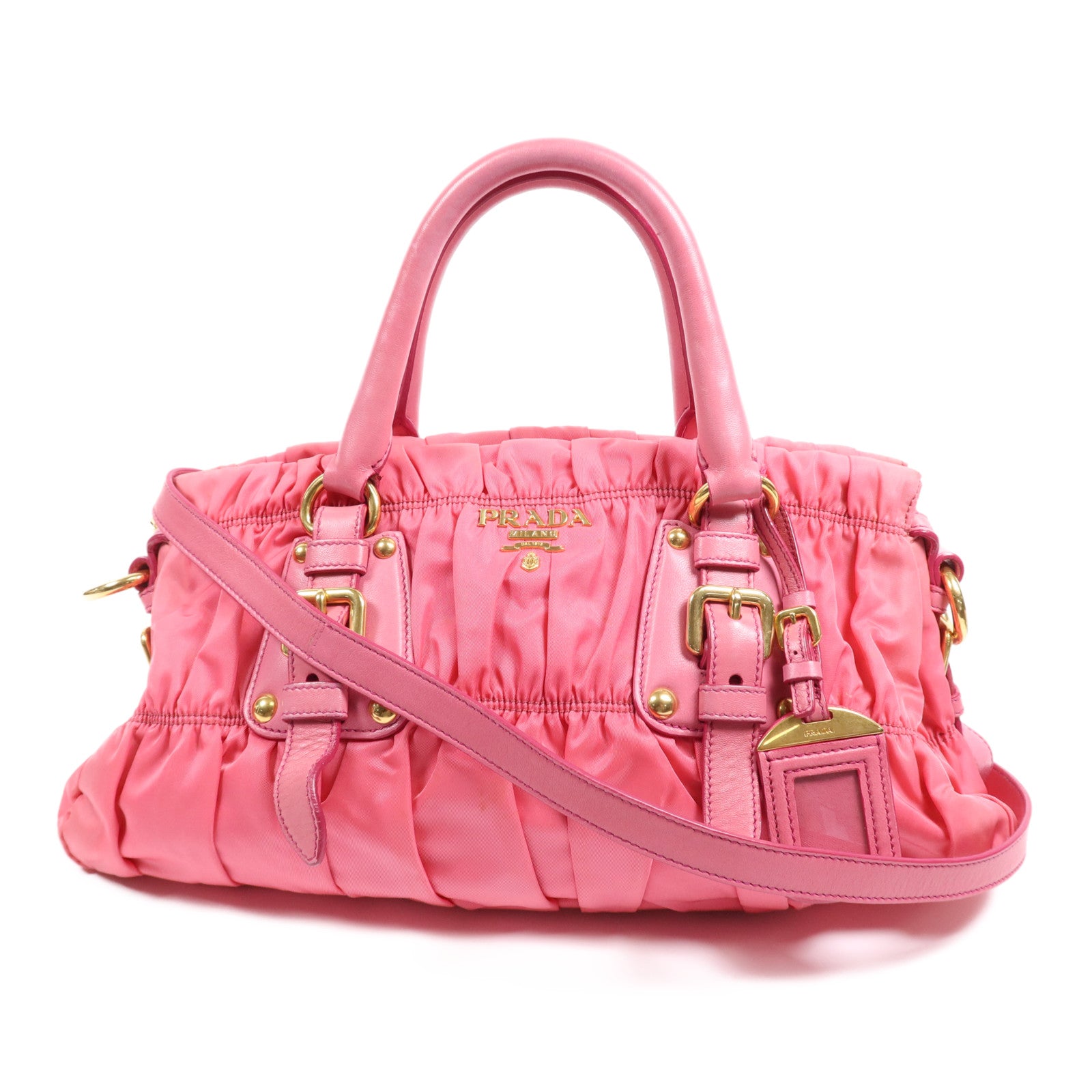 PRADA 尼龍2 Way Shoulder Bag金扣手挽肩背兩用袋