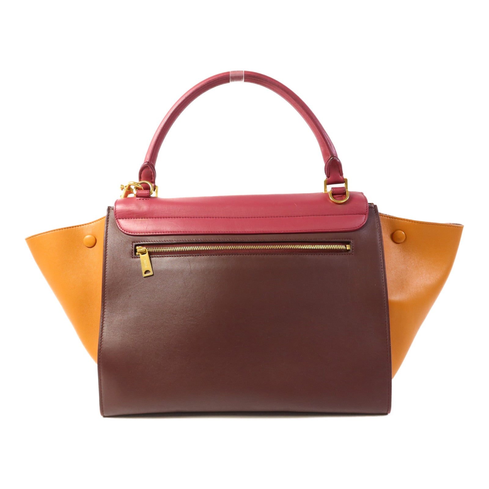 CELINE 牛皮皮革Trapeze金扣手挽肩背兩用袋