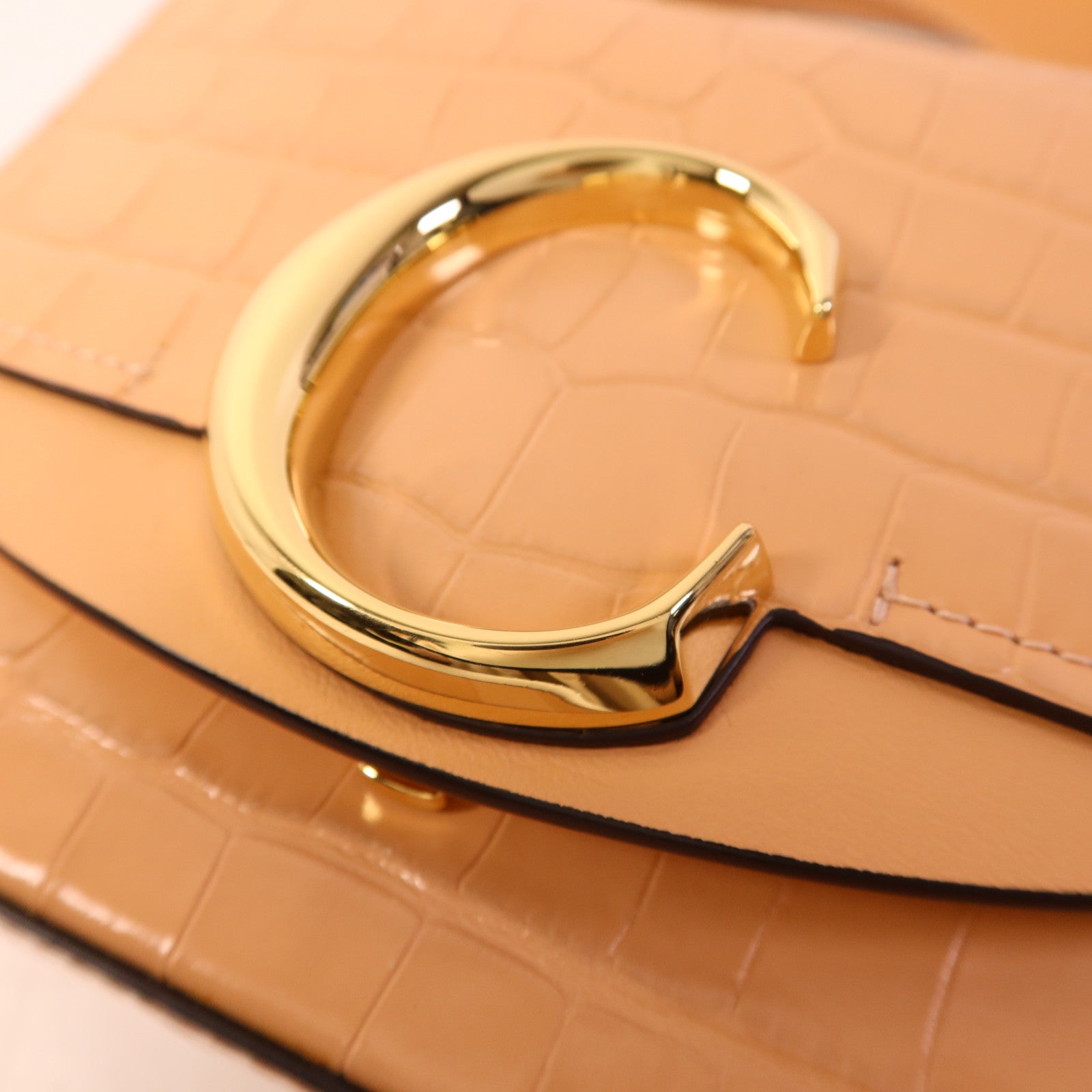 Chloe 皮革2 Way Shoulder Bag金扣手挽肩背兩用袋