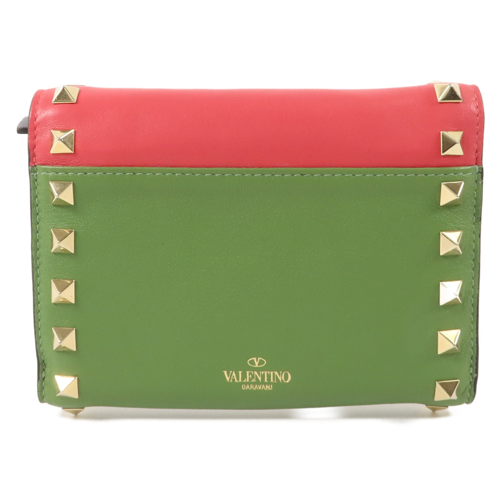 Valentino 牛皮皮革Rockstud Wallet錢包