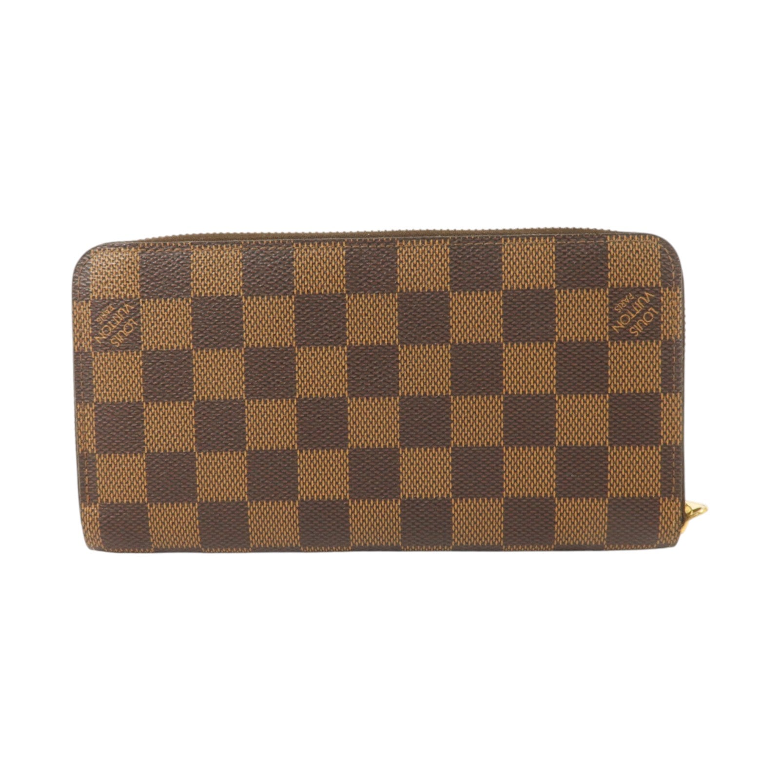 LOUIS VUITTON Damier Zipper Wallet金扣長錢包