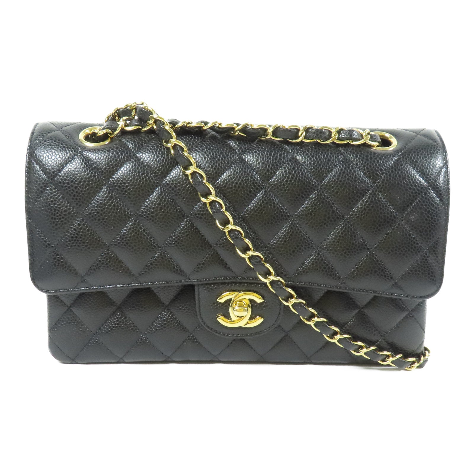 CHANEL 牛皮皮革Classic 25金扣鏈帶肩背袋