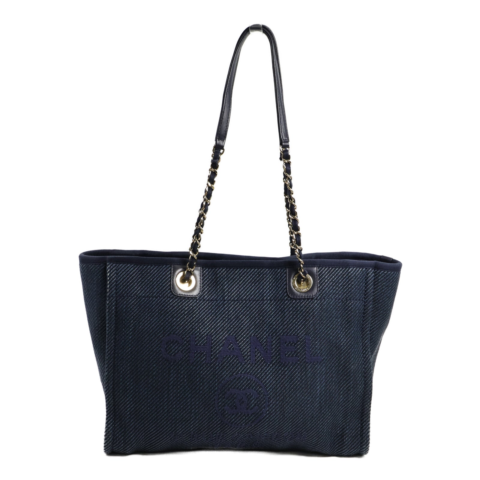 CHANEL 牛仔布Deauville Tote手挽袋