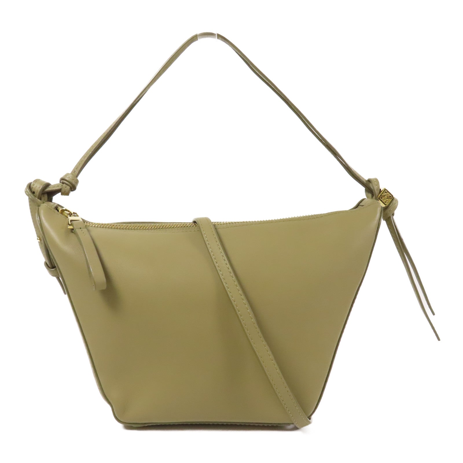 LOEWE 牛皮皮革Mini Hammock金扣手挽肩背兩用袋