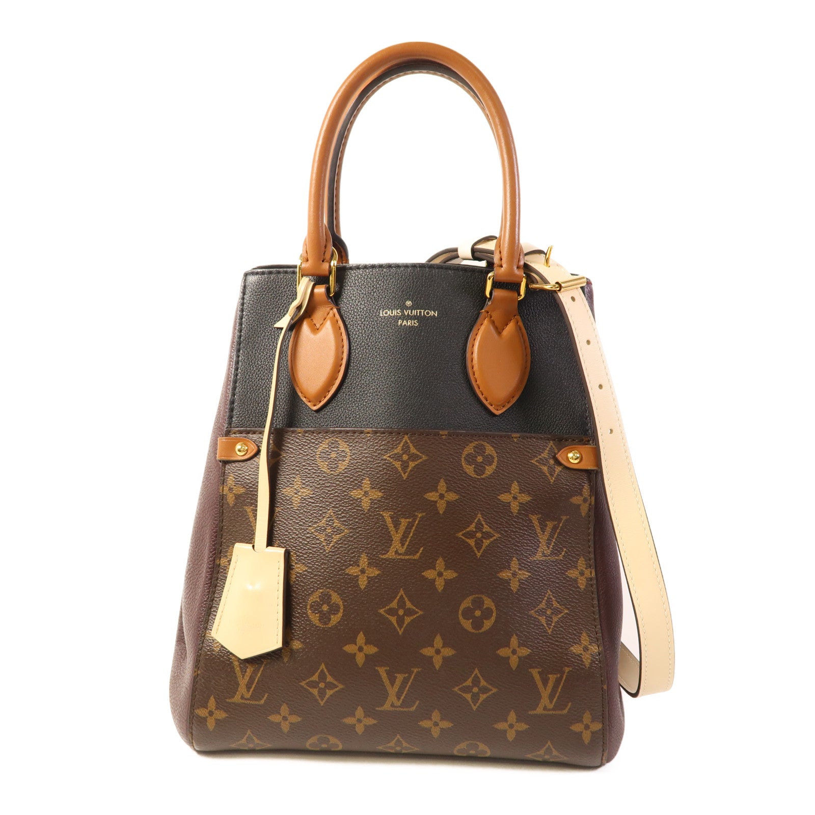 LOUIS VUITTON Monogram Fold Tote Mm金扣手挽肩背兩用袋