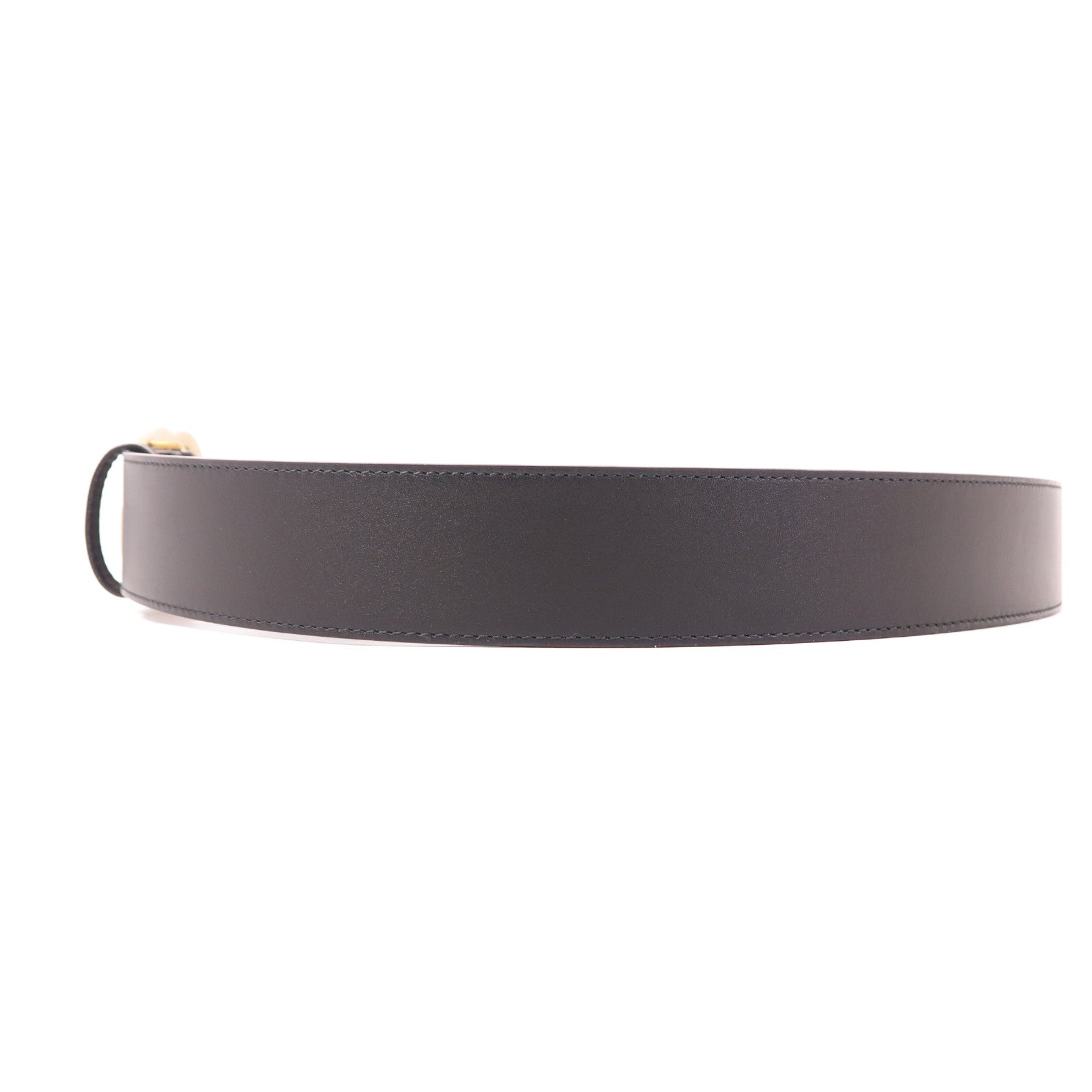 GUCCI GHW GG Belt 105 Belt Calfskin Leather Black