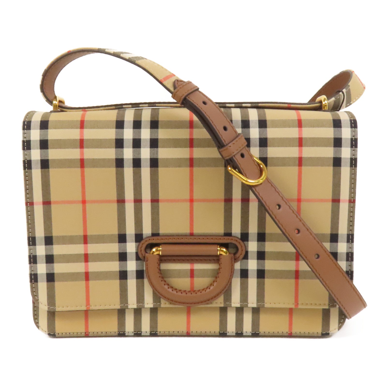BURBERRY 牛皮皮革/帆布Shoulder Bag手挽肩背兩用袋