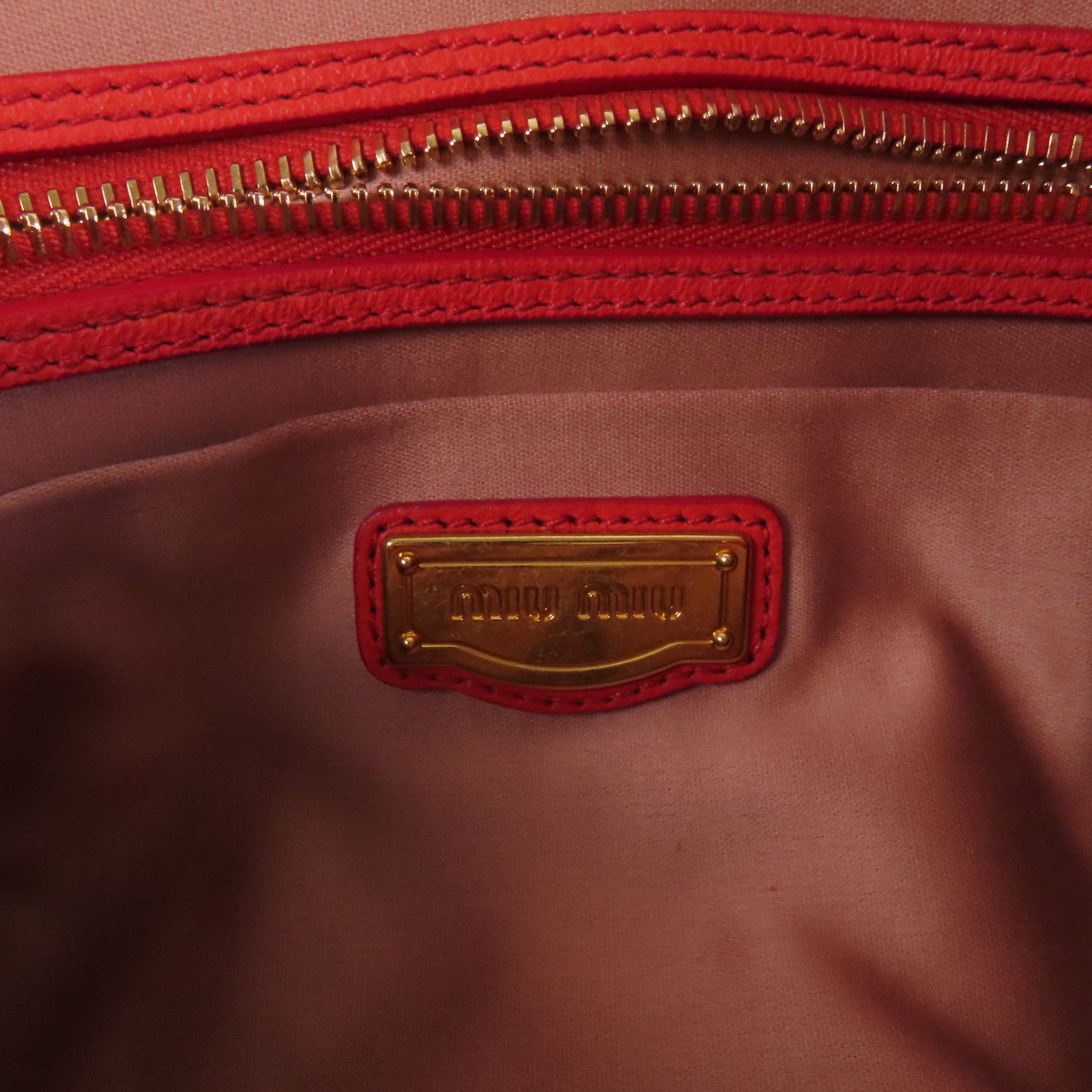 Miu Miu 牛皮皮革2Way Shoulder Bag金扣手挽肩背兩用袋