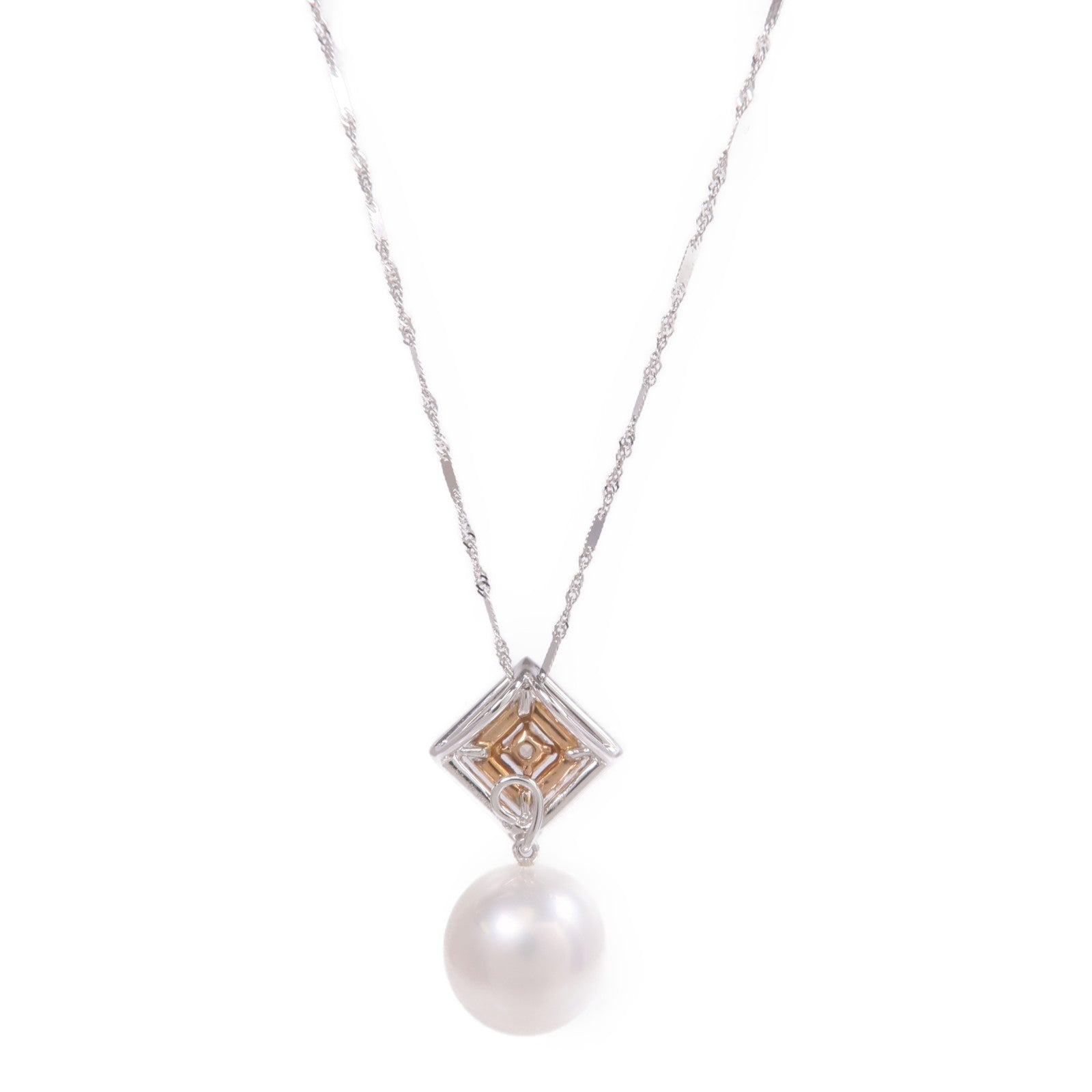 JEWELRY 18K白金/玫瑰金Pearl Diamond Necklace珍珠/鑽石項鍊