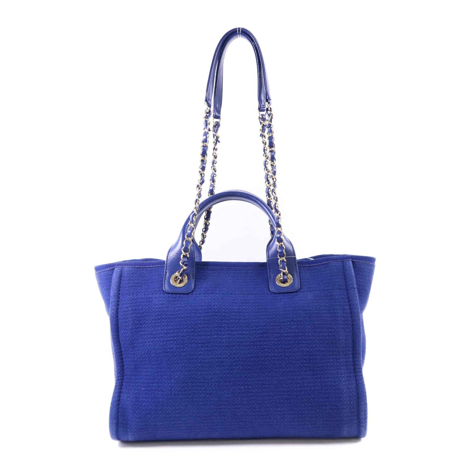CHANEL 帆布Deauville Tote with Pouch金扣手挽肩背兩用袋