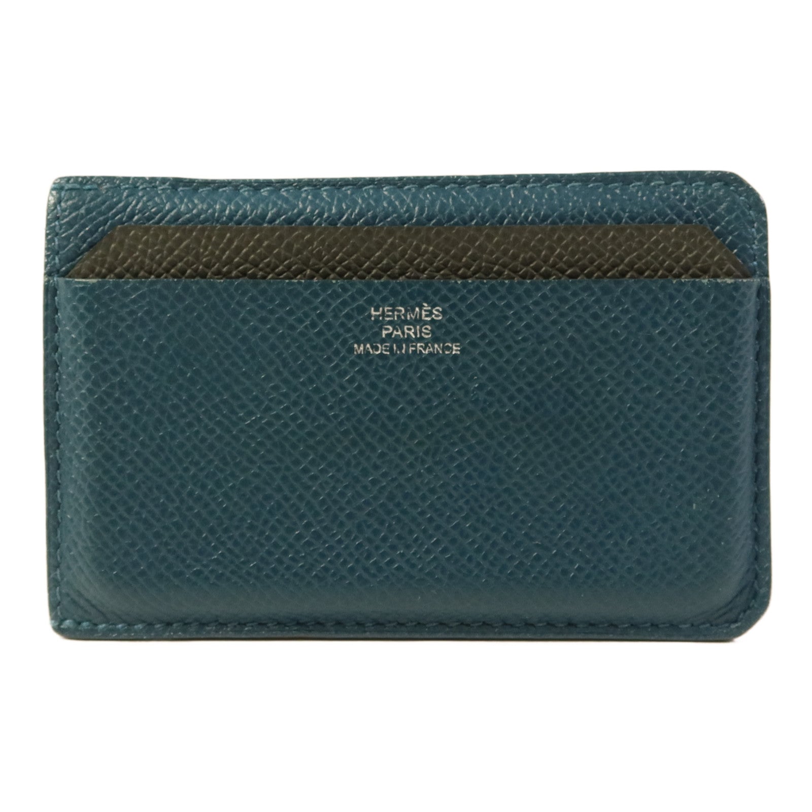 HERMES Epsom皮革Card Case卡片套Vert Cypres