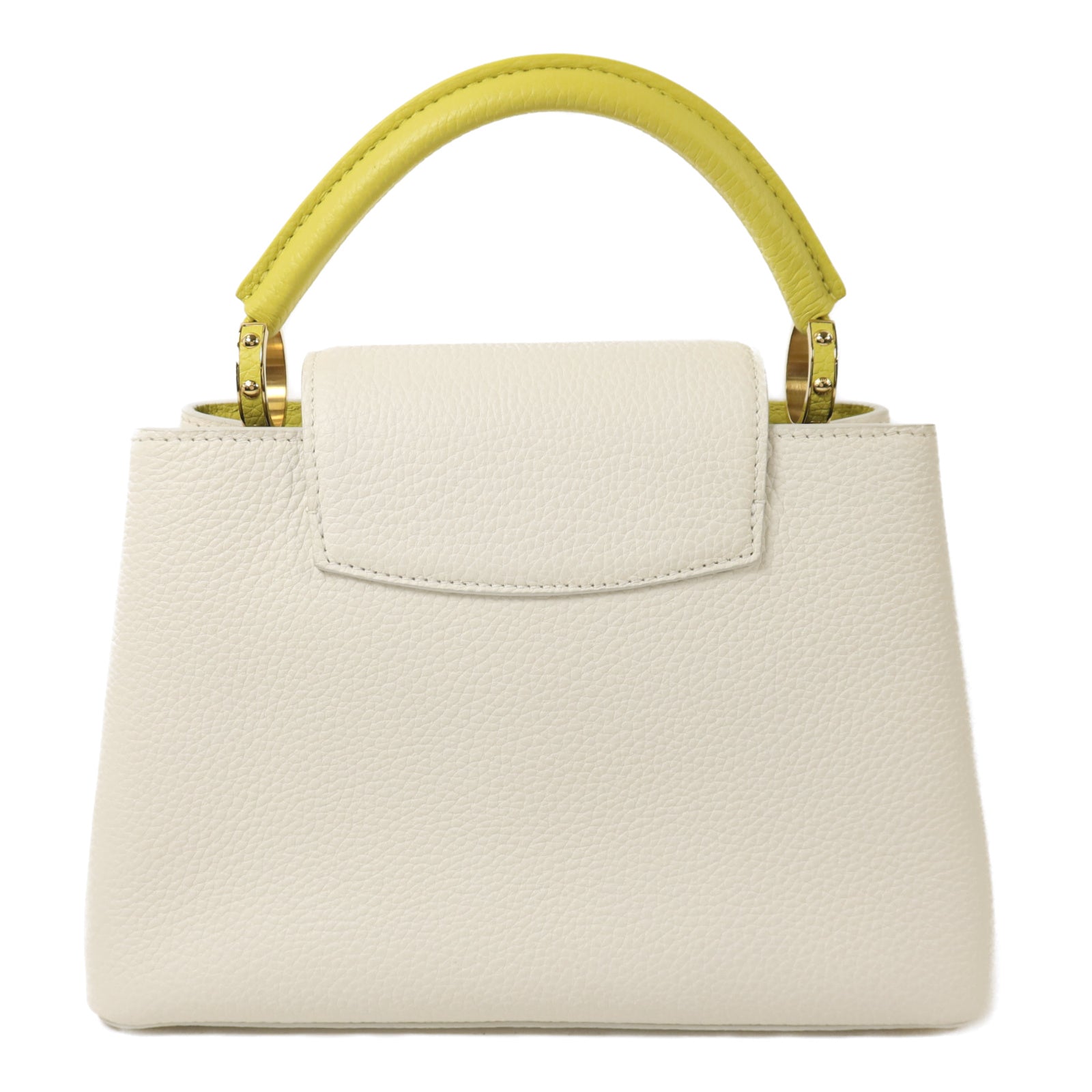 LOUIS VUITTON Taurillon Capucines BB金扣手挽肩背兩用袋