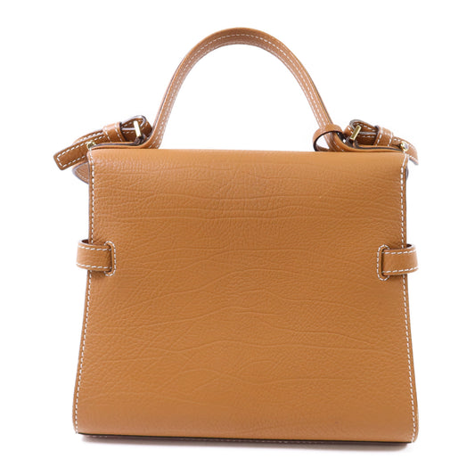 Delvaux 牛皮皮革Tempete PM金扣手挽肩背兩用袋