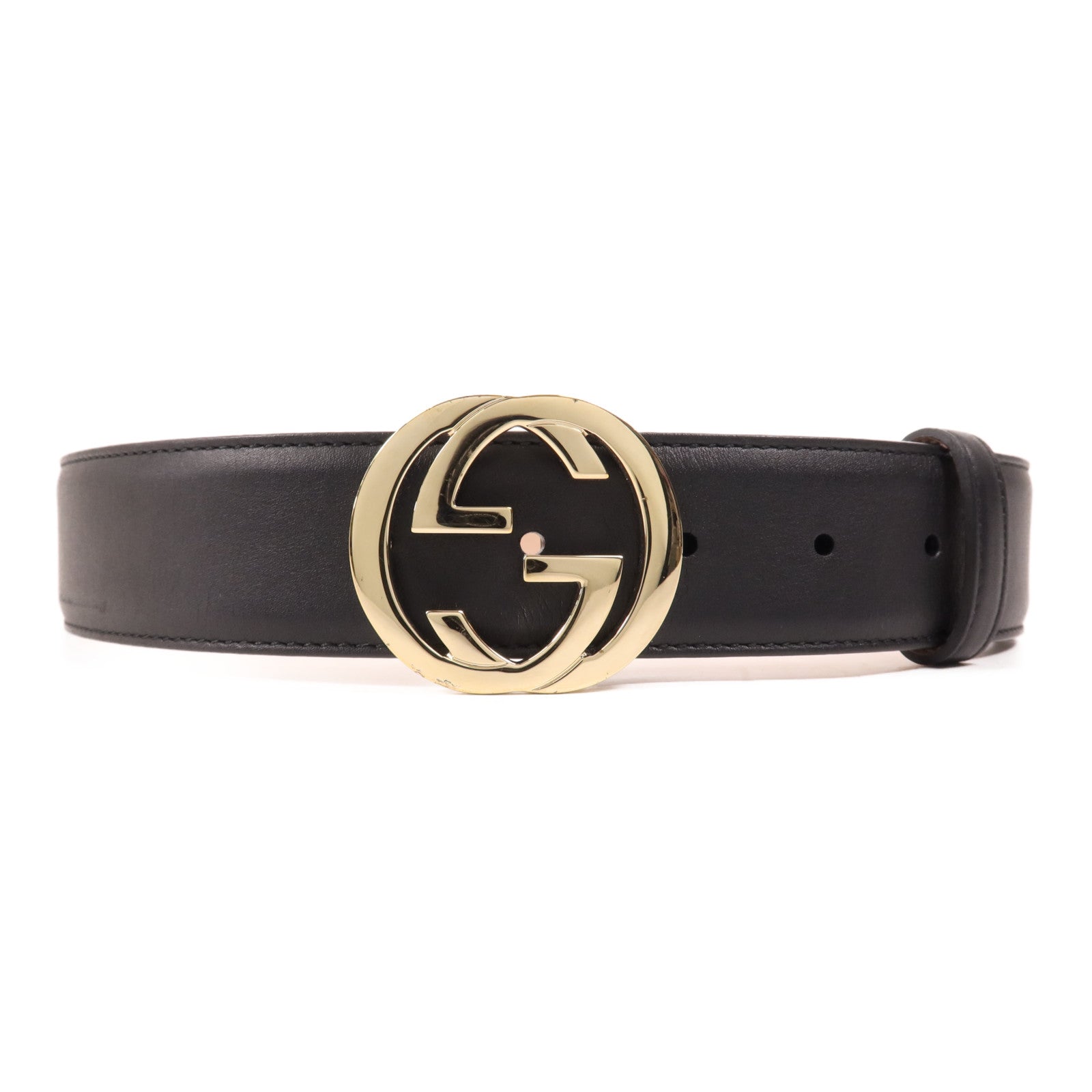 GUCCI 牛皮皮革Belt金扣皮帶
