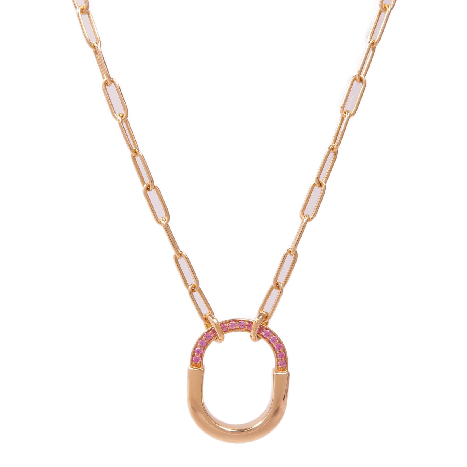 TIFFANY&CO 18K玫瑰金Lock Small Pendant項鍊