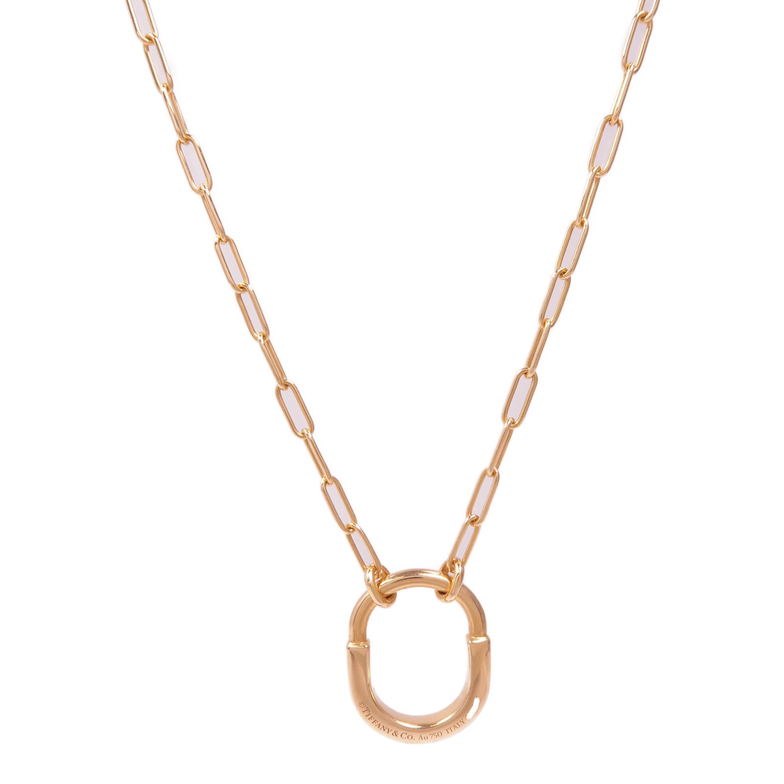 TIFFANY&CO 18K玫瑰金Lock Small Pendant項鍊