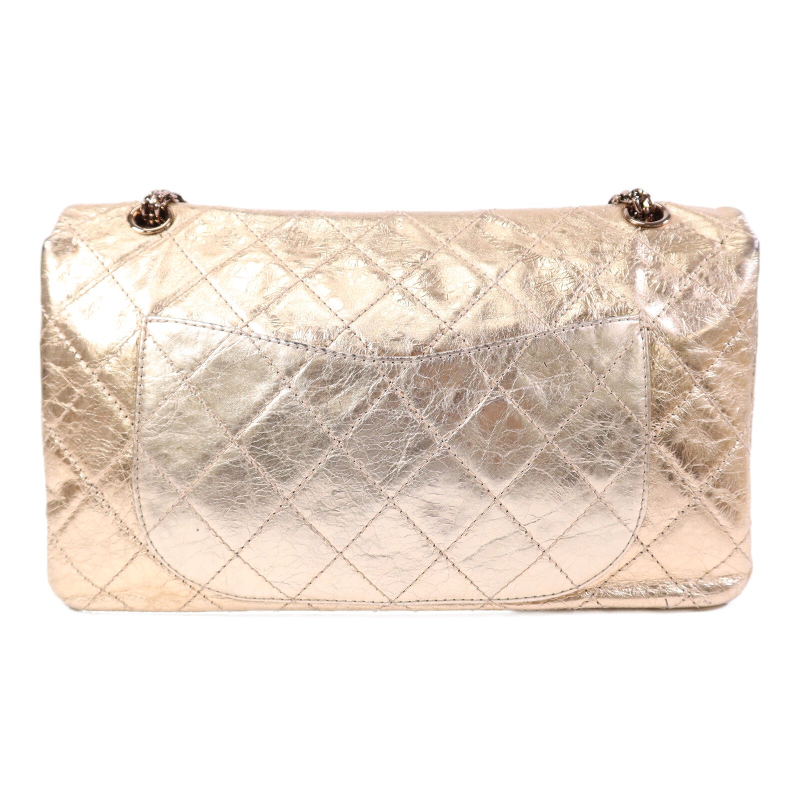 CHANEL 牛皮皮革2.55金扣鏈帶肩背袋