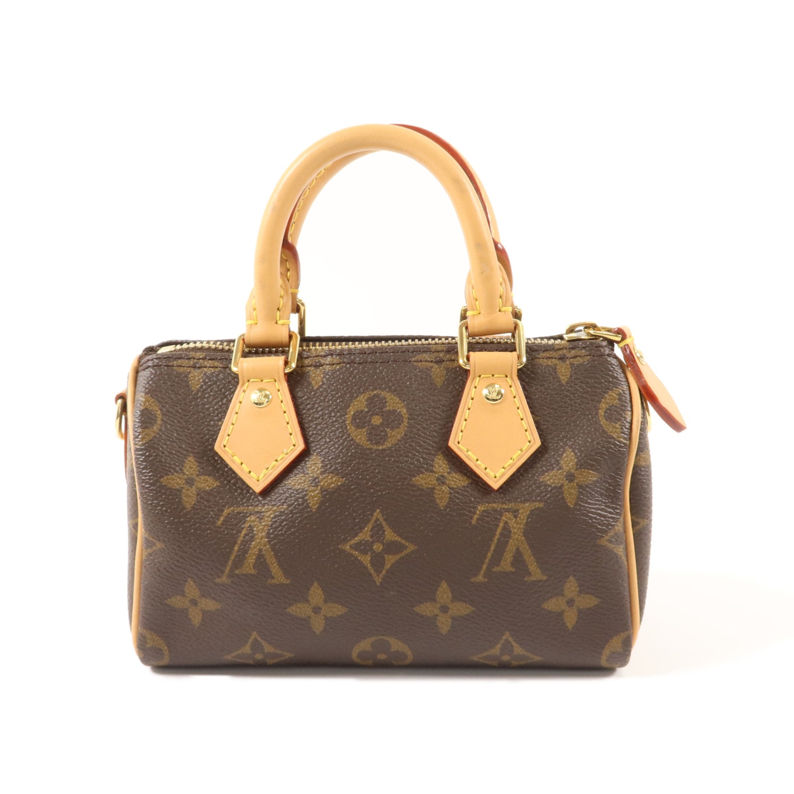 LOUIS VUITTON Monogram Nano Speedy金扣手挽肩背兩用袋