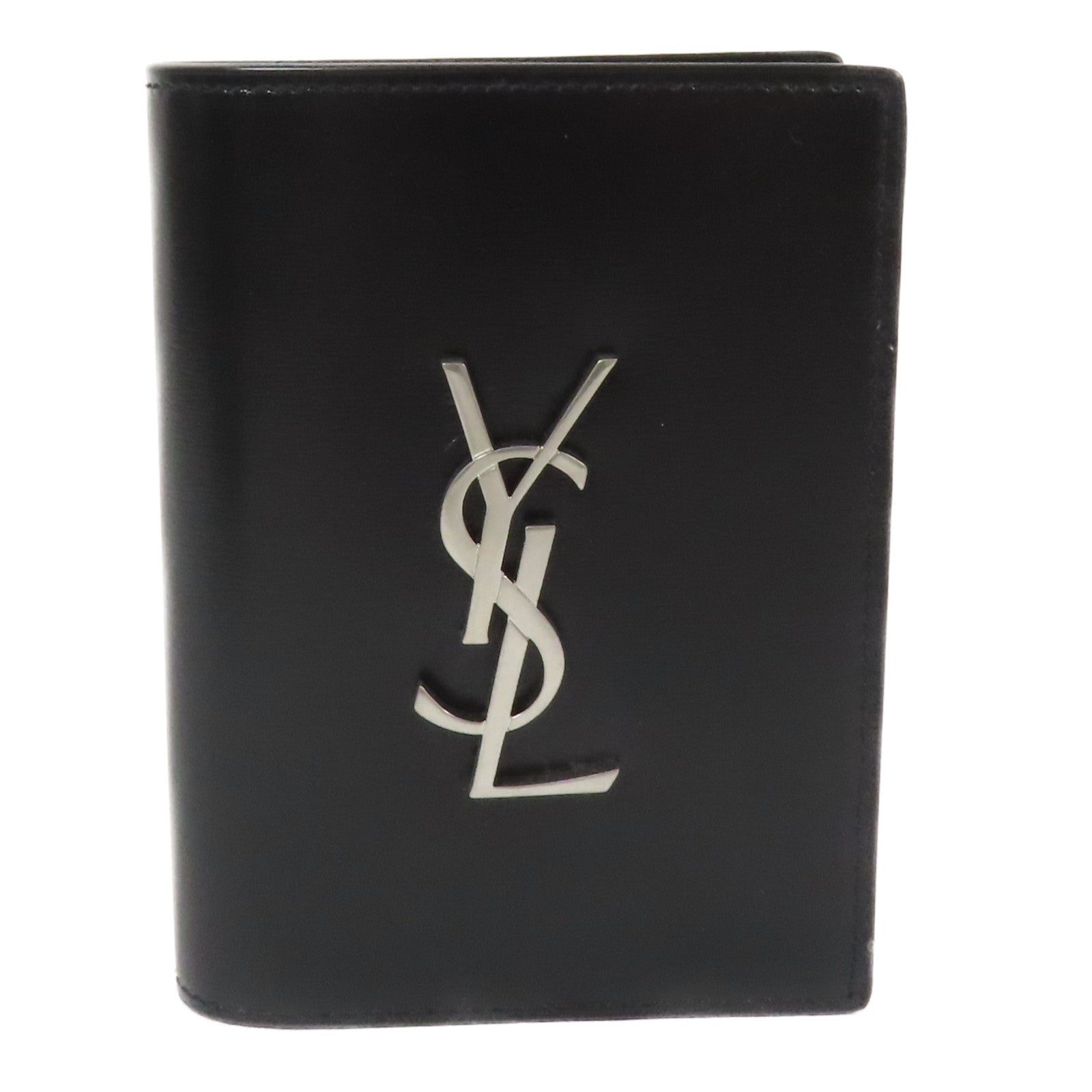 SAINT LAURENT 皮革Card Case銀扣卡片套