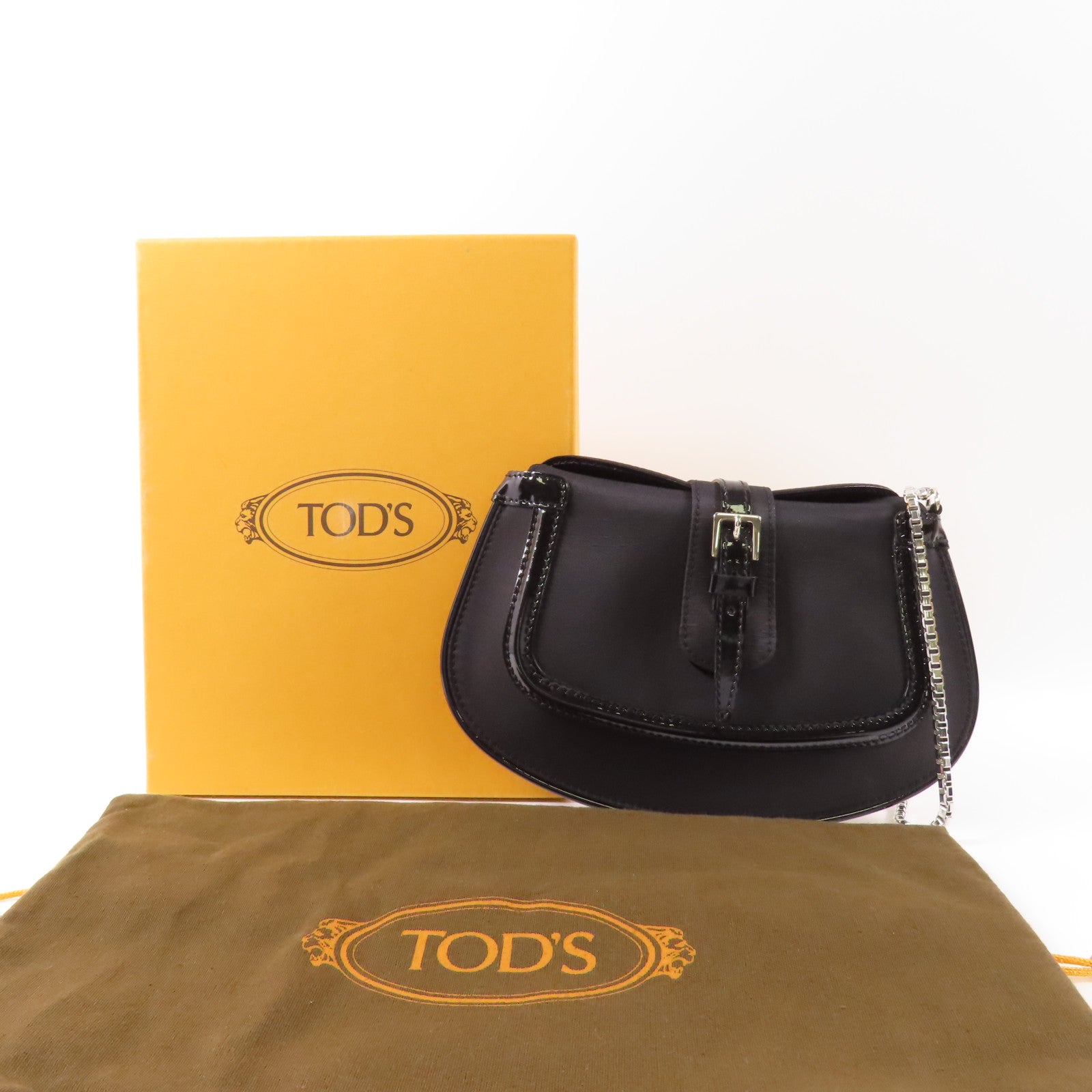 TOD'S 尼龍Clutch Bag銀扣手拿包