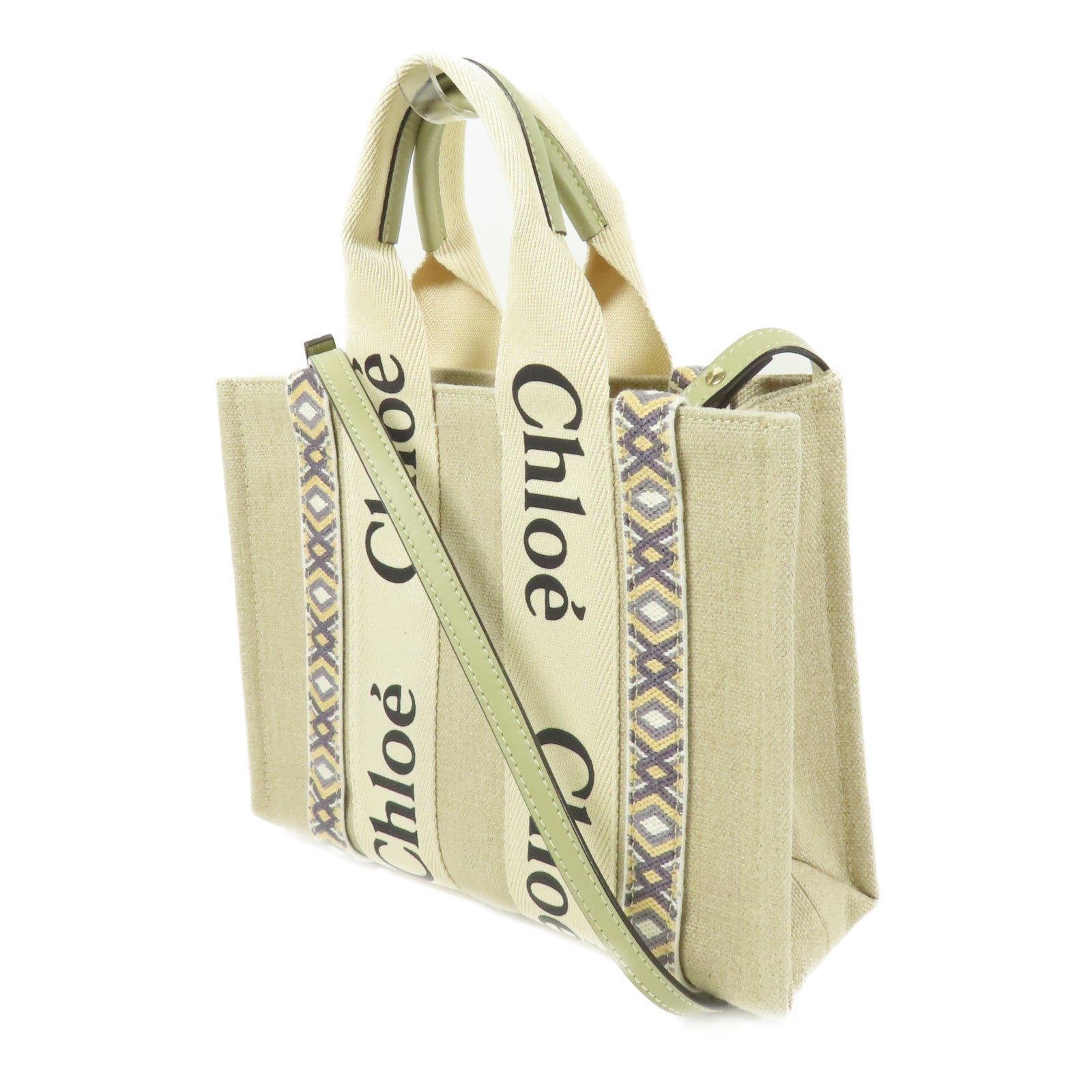 Chloe 帆布Woody Tote Small手挽肩背兩用袋