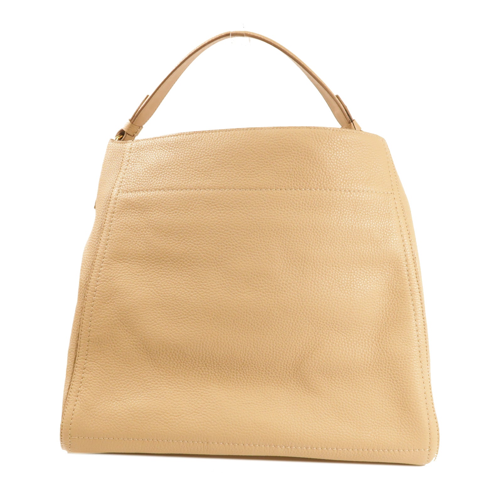 Salvatore Ferragamo 牛皮皮革Shoulder Bag金扣肩背袋米色