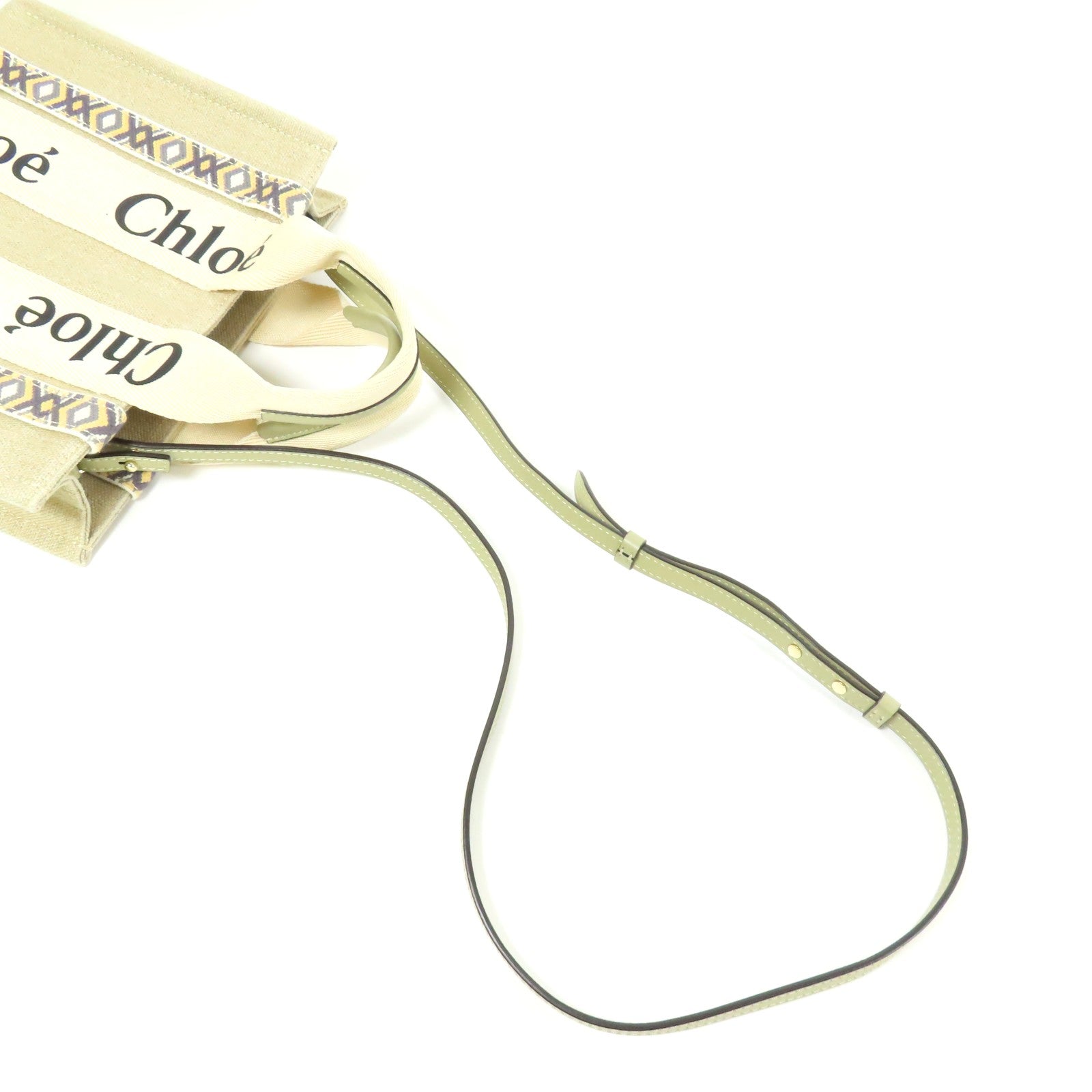 Chloe 帆布Woody Tote Small手挽肩背兩用袋