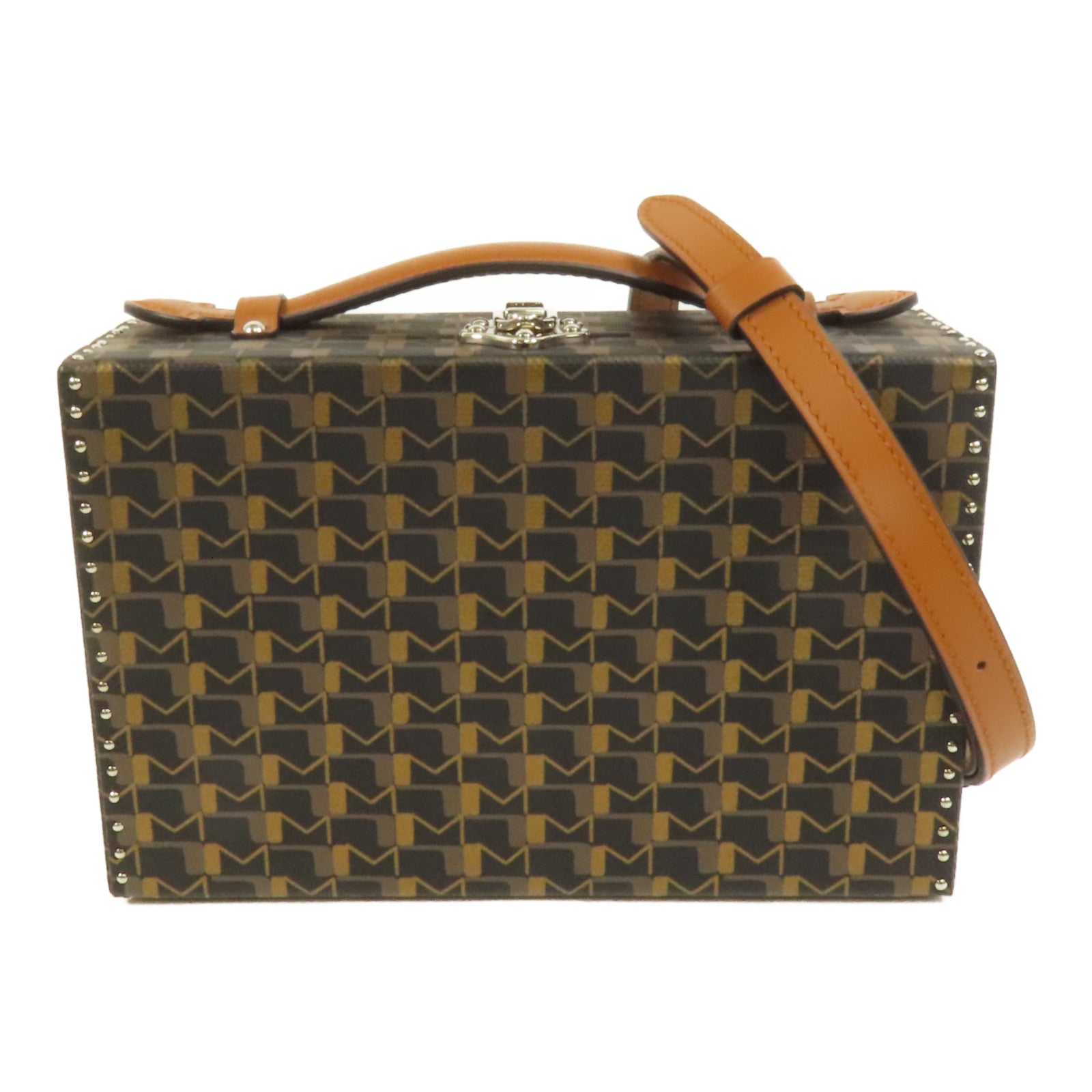 Moynat 塗層帆布Moynat Little Suitcase銀扣手挽肩背兩用袋