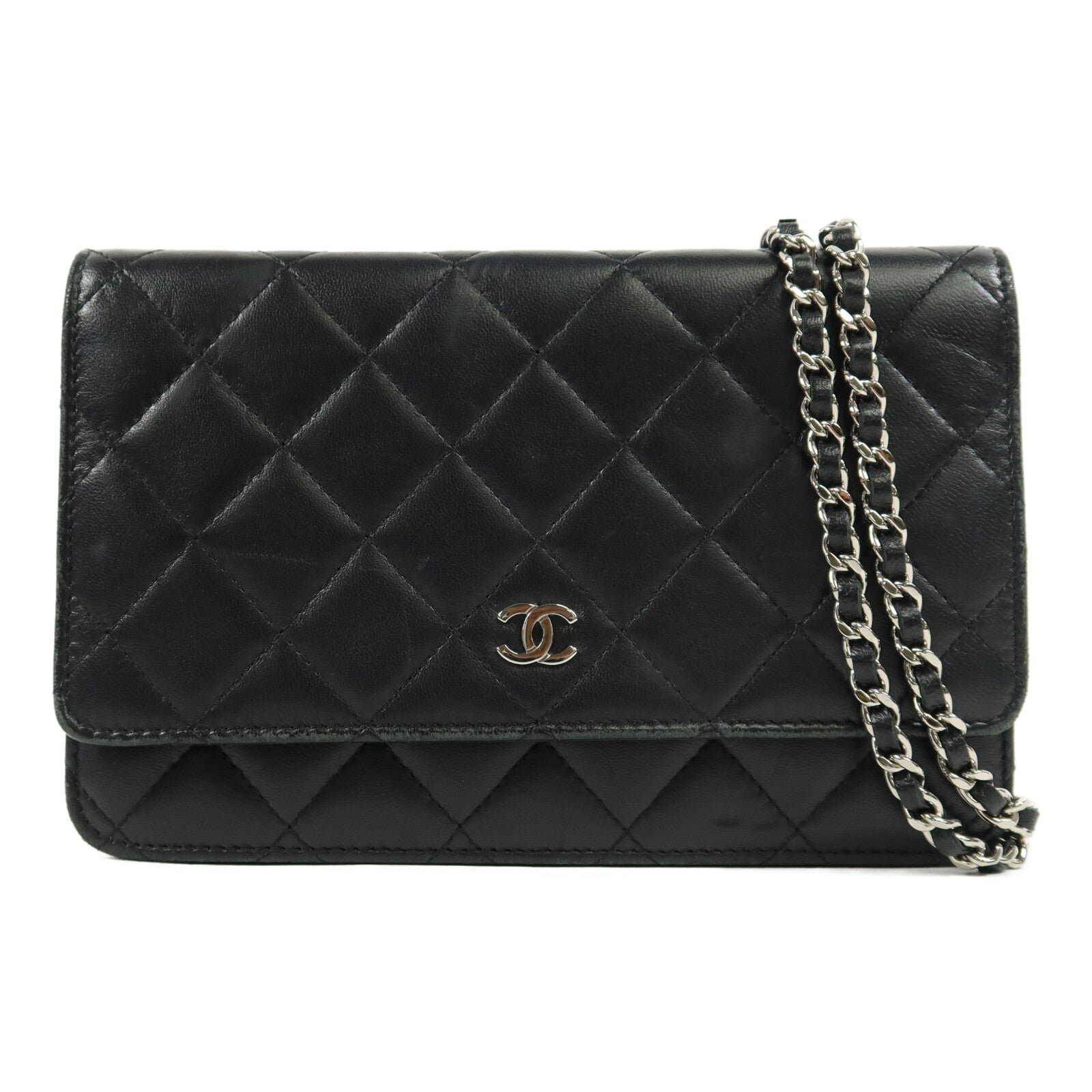 CHANEL 羊皮皮革Wallet On Chain鏈帶肩背袋