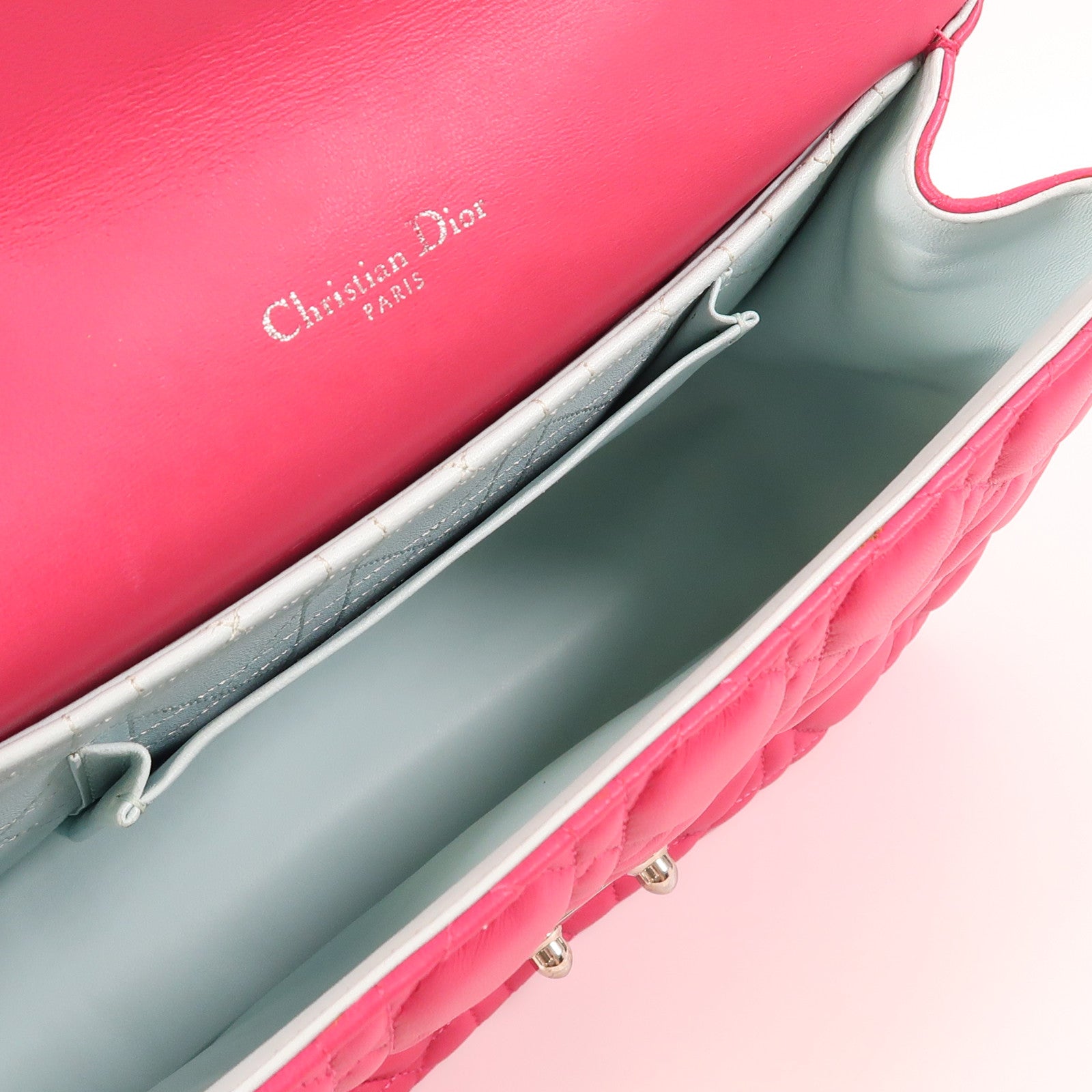 Dior 羊皮皮革Chain Shoulder銀扣鏈帶肩背袋