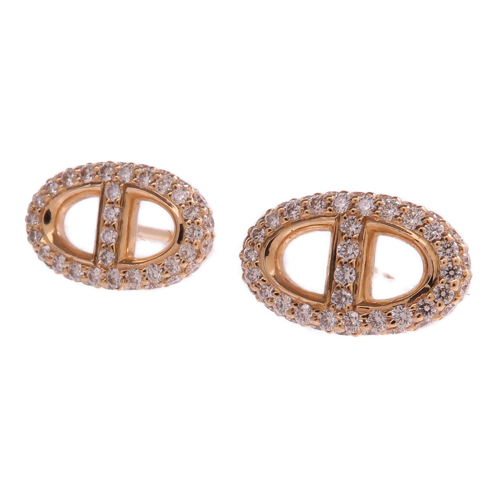 HERMES 18K玫瑰金Farandole Diamond Earrings鑽石耳環