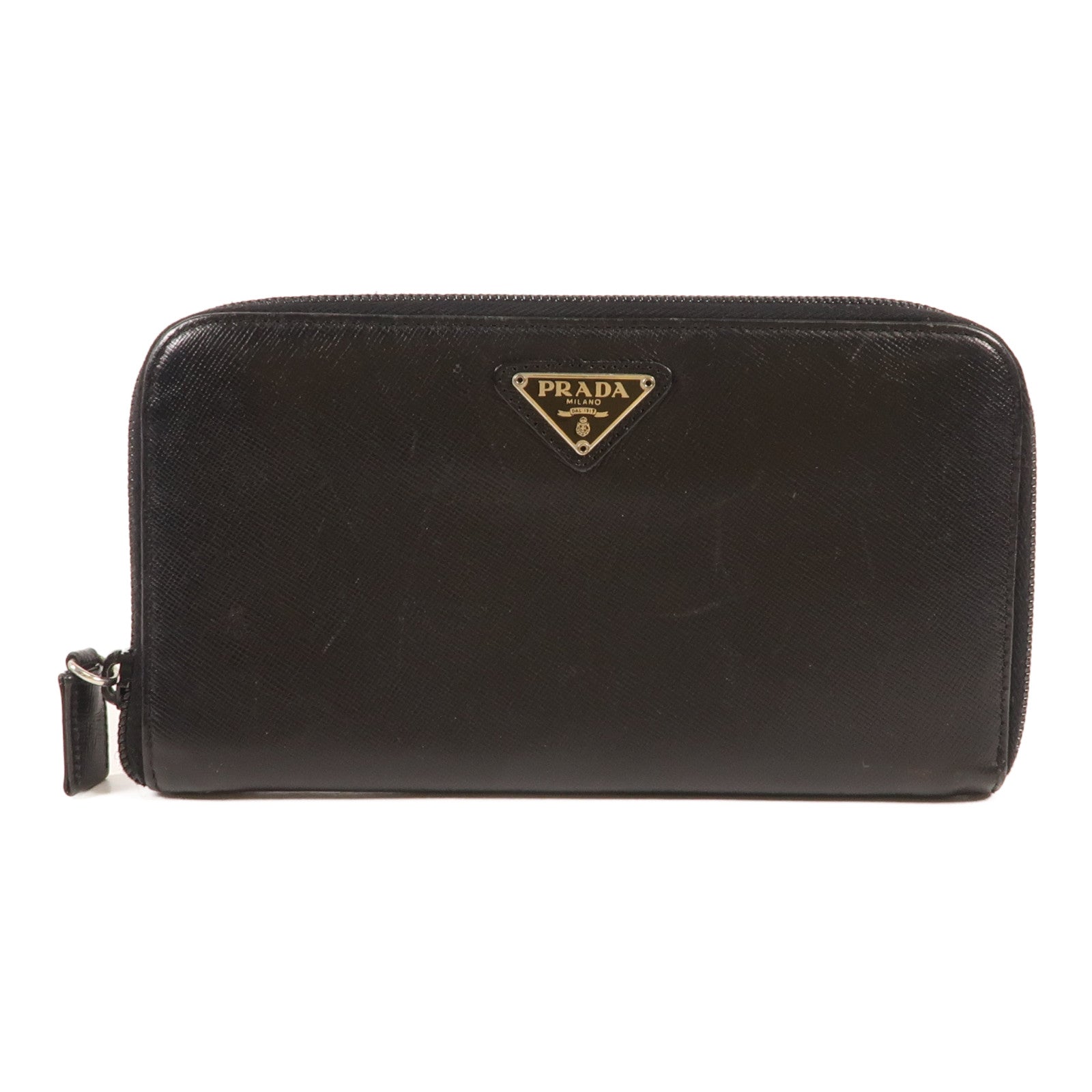 PRADA 牛皮皮革Long Wallet銀扣長錢包