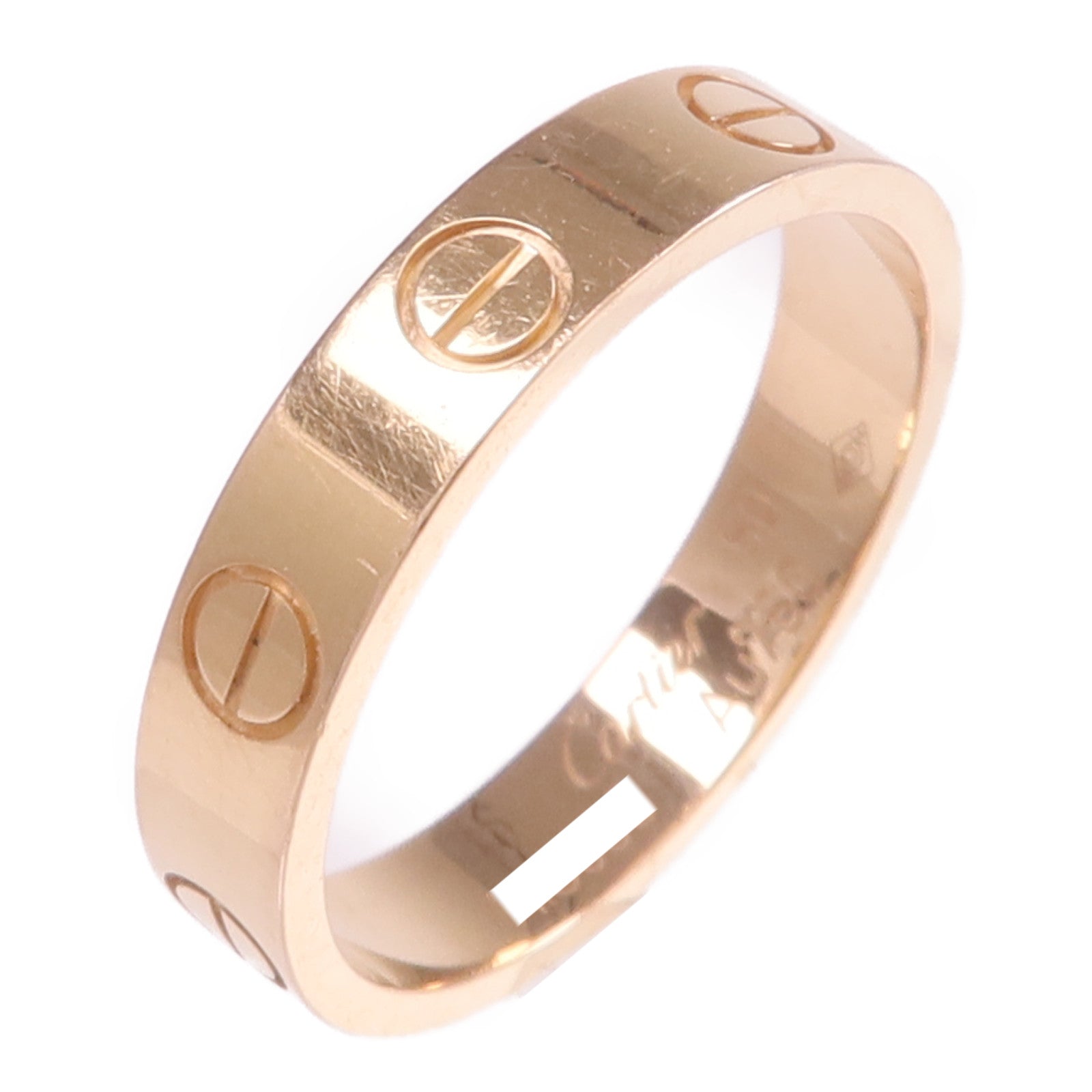 CARTIER 18K玫瑰金Mini Love Ring戒指Cartier#50/US#5.25