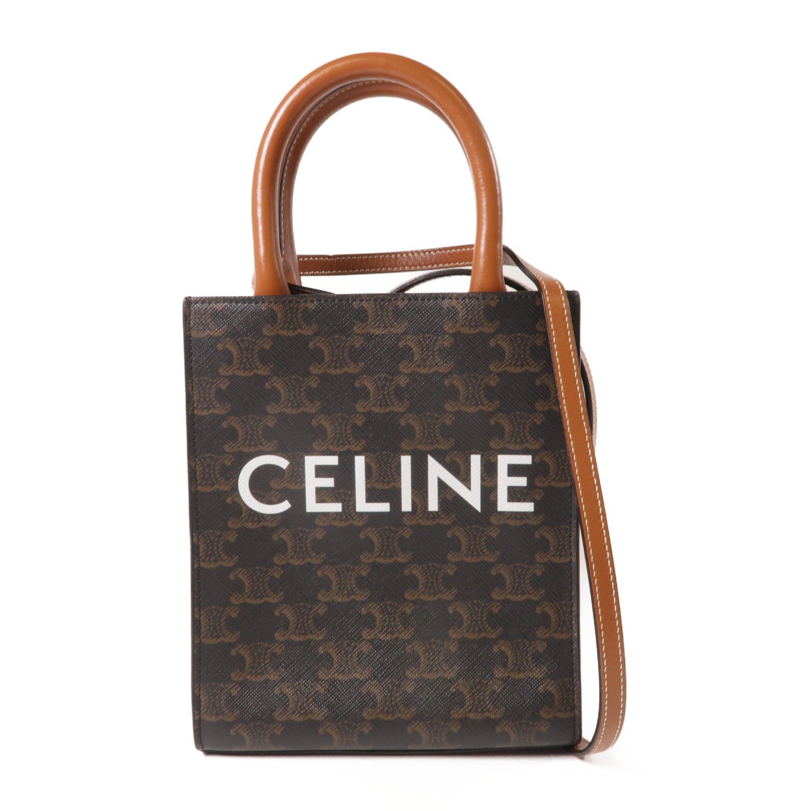 CELINE 帆布Cabas Tote金扣手挽肩背兩用袋