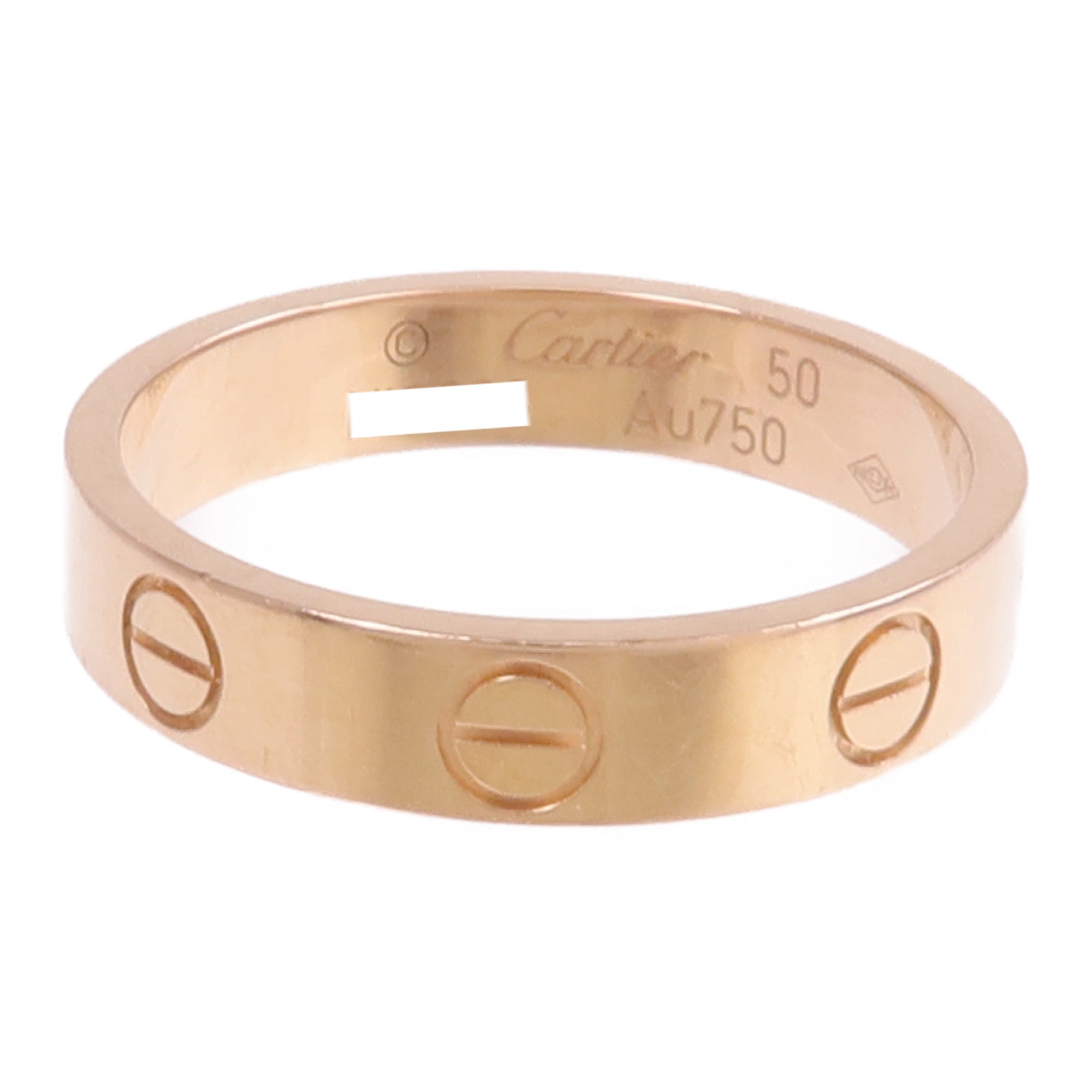 CARTIER 18K玫瑰金Mini Love Ring戒指Cartier#50/US#5.25