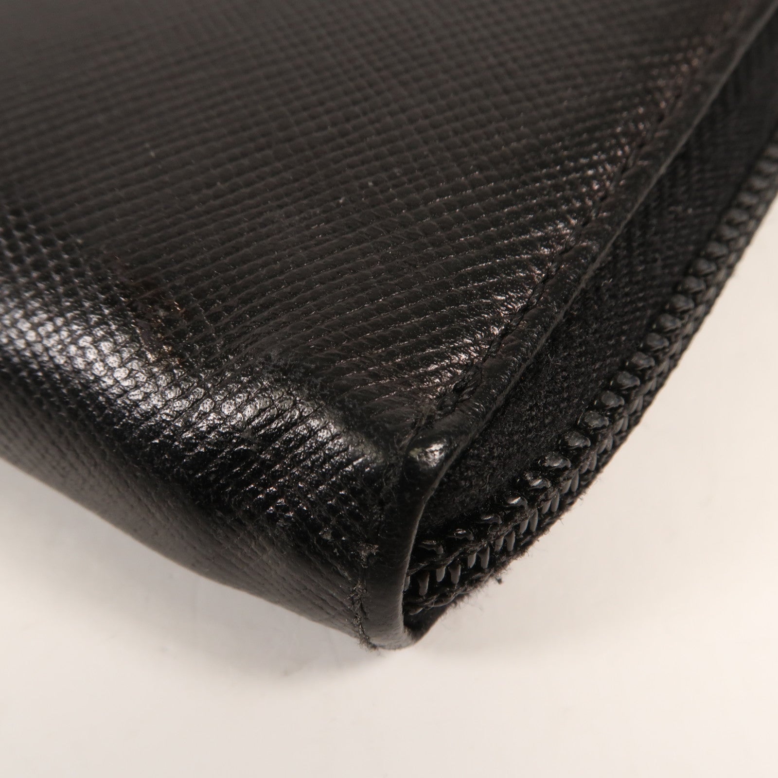 PRADA 牛皮皮革Long Wallet銀扣長錢包