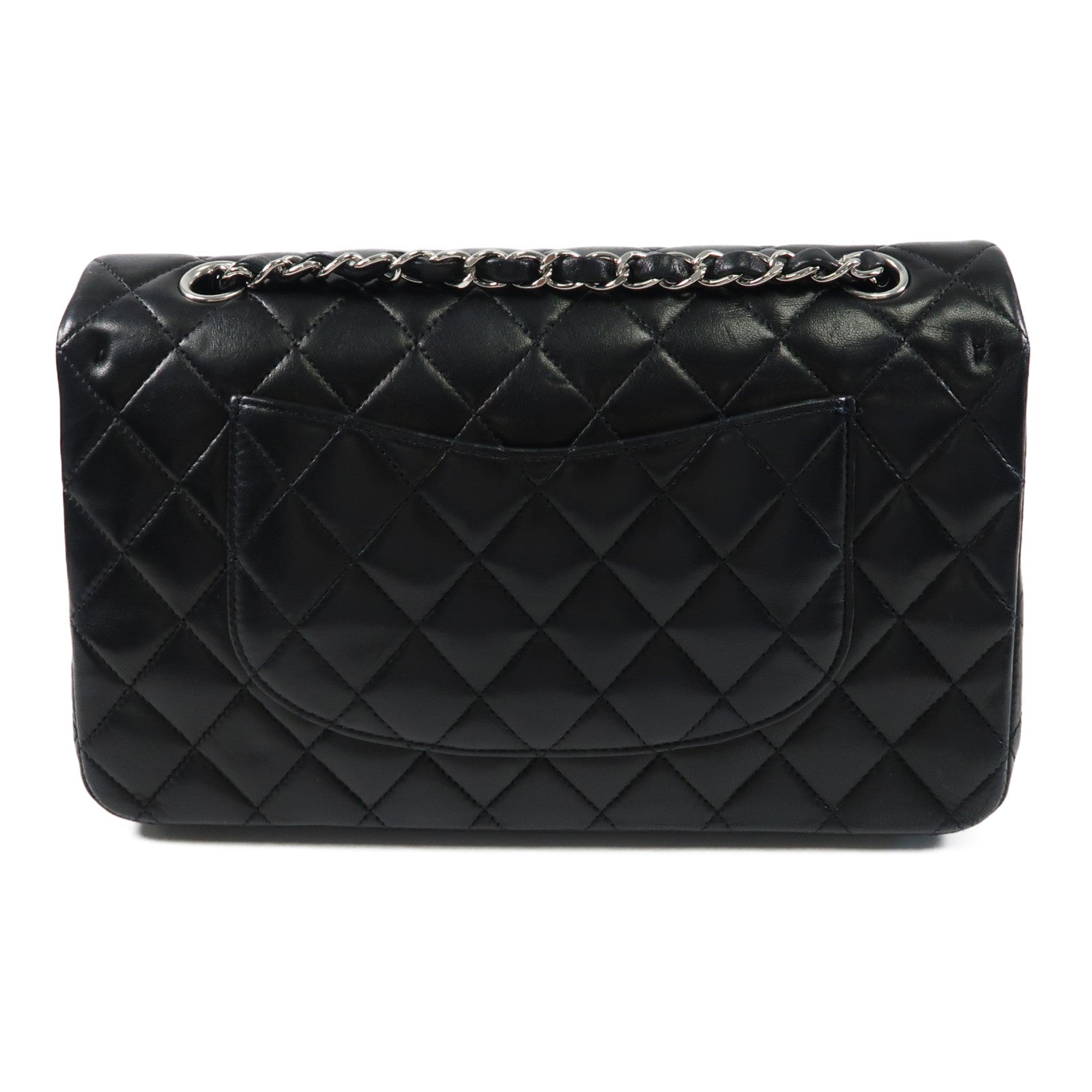 CHANEL 羊皮皮革Classic 25銀扣肩背袋